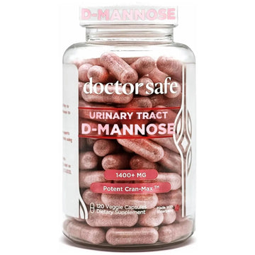 Cranberry Supplement, D-Mannose Capsules Made with Concentrated Whole Fruit Cranberry, Natural Support for Rapid Action to Help Cleanse and Protect the Urinary Tract* (120 Count) DOCTOR SAFEAu supplements