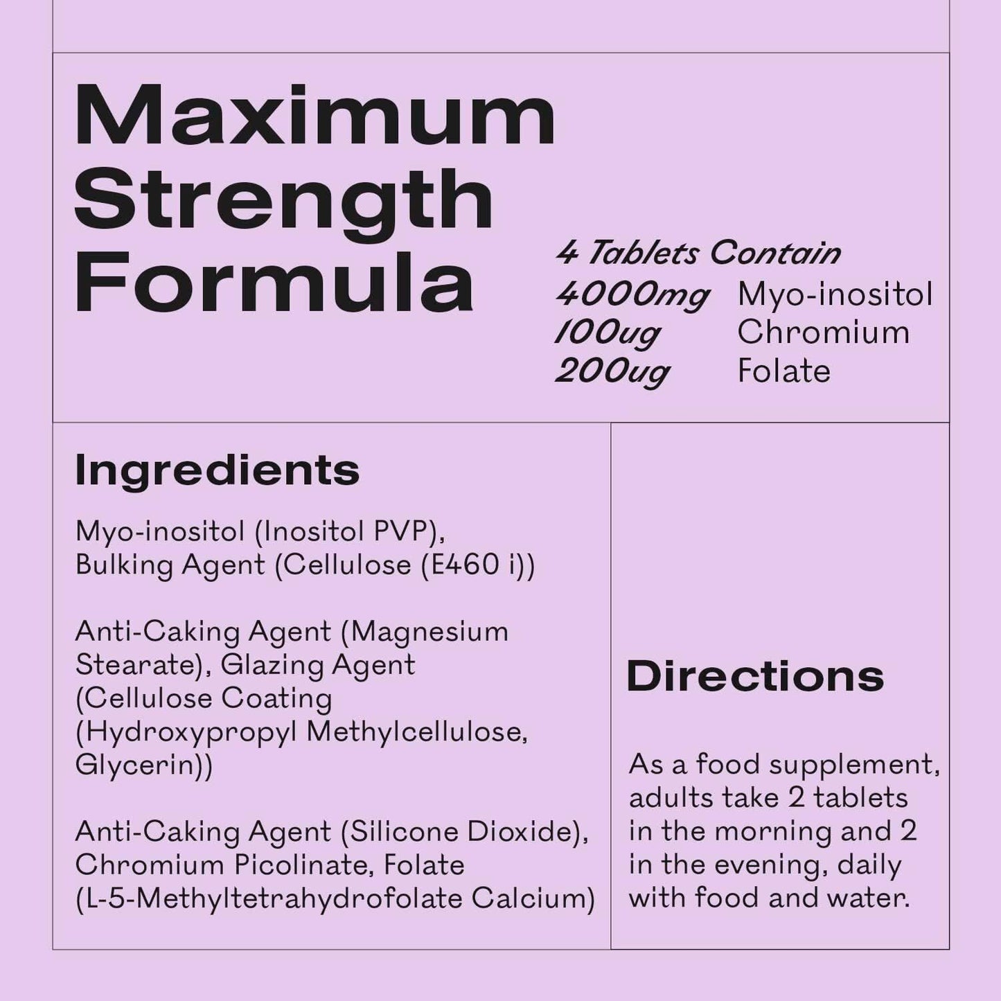 Myoplus - Myo-inositol PCOS Supplement - 4000mg Myo-Inositol, 200ug Folate & 100ug MyOvaUS supplements