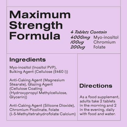Myoplus - Myo-inositol PCOS Supplement - 4000mg Myo-Inositol, 200ug Folate & 100ug MyOvaUS supplements