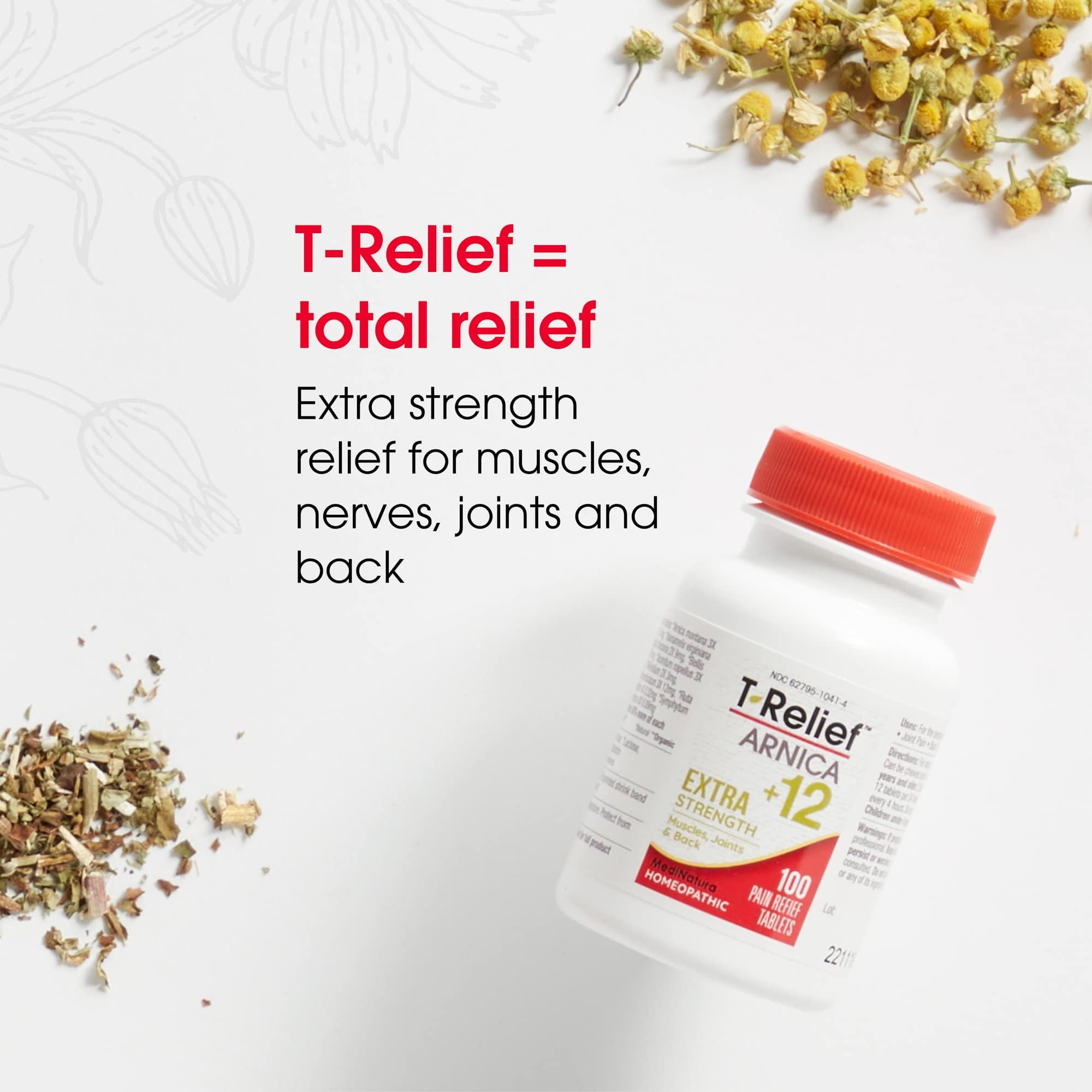MediNatura T-Relief Extra Strength Pain Relief Arnica +12 Plant-Based Pain Relievers 100ct Tablets T-Relief Extra Strength Pain Relief 3oz Cream Bundle MediNaturaAu supplements