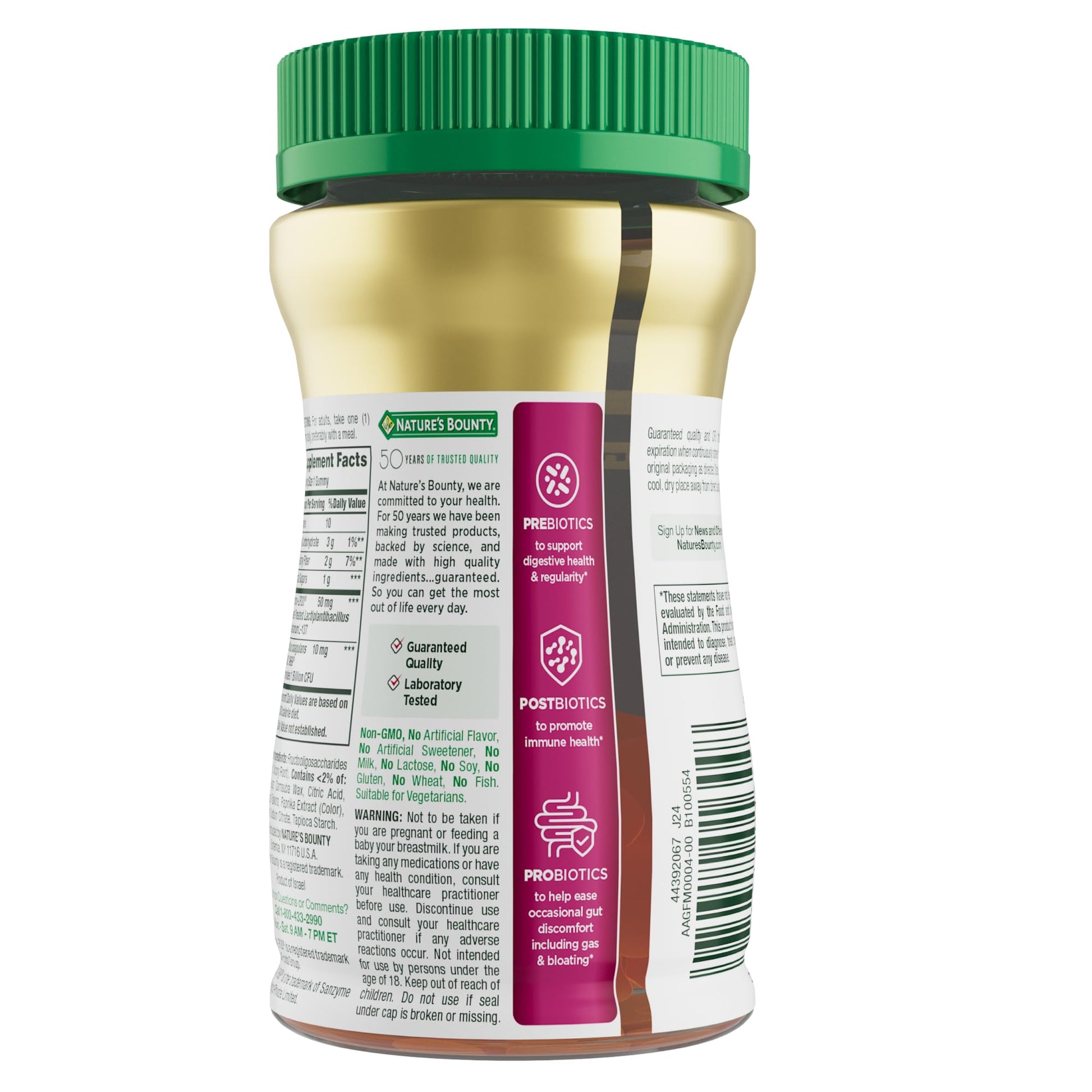 Nature’s Bounty Pre + Pro + Postbiotic Gummies for Digestive Health, Immune Support - Probiotic Gummies for Gut Health, Tropical Mango Flavor, 30 Ct Nature's BountyAu supplements