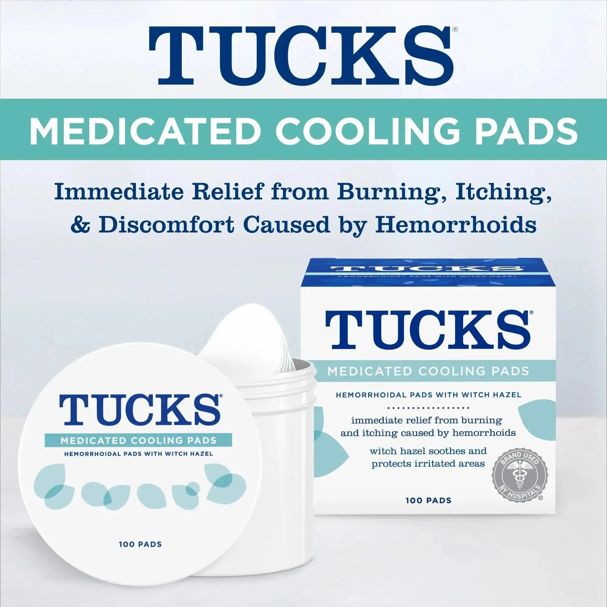 TUCKS Medicated Cooling Pads, 100 Count – Hemorrhoid Pads with Witch Hazel, Cleanses Sensitive Areas, Protects from Irritation, Hemorrhoid Treatment, Medicated Pads Used by Hospitals TUCKSAu supplements