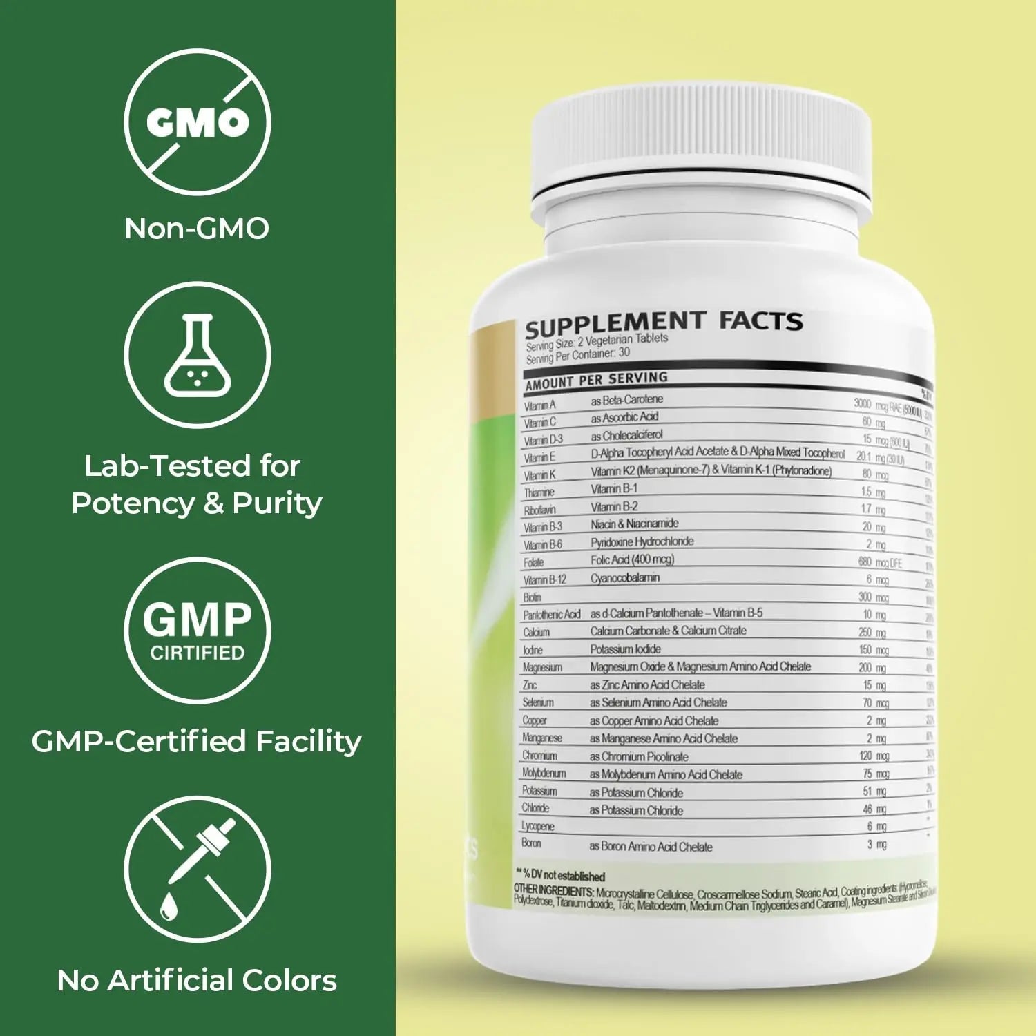 VitalRemedyMD Daily2Tab - All You Need Multivitamin Plus Multimineral Formula. 26 Essential Nutrients for Women and Men, 60 Tablets VitalRemedyMDAu supplements