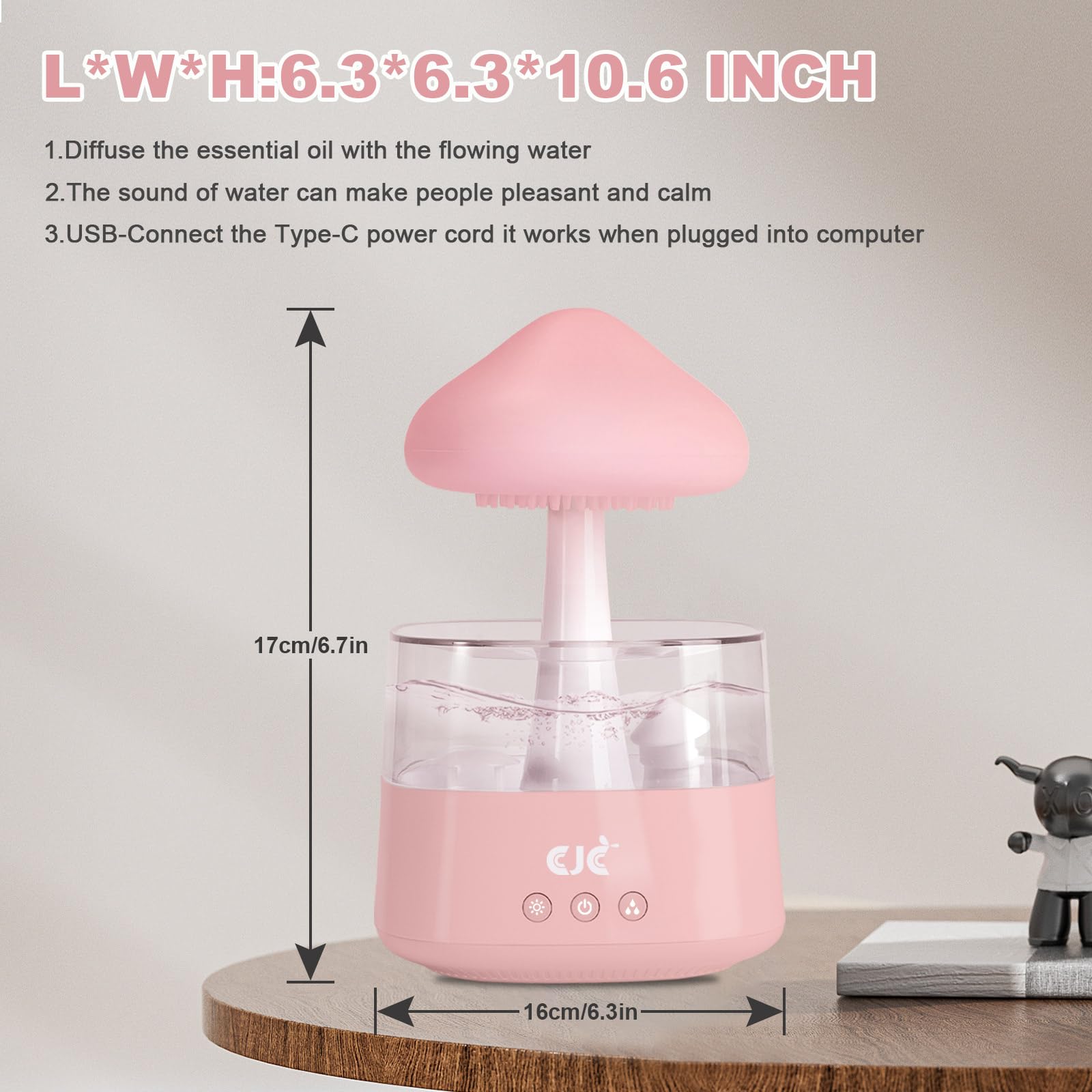 Humidifiers for Bedroom, 7 Color-Changing Led Night Lights, Aromatherapy Essential Oil cjcAu supplements
