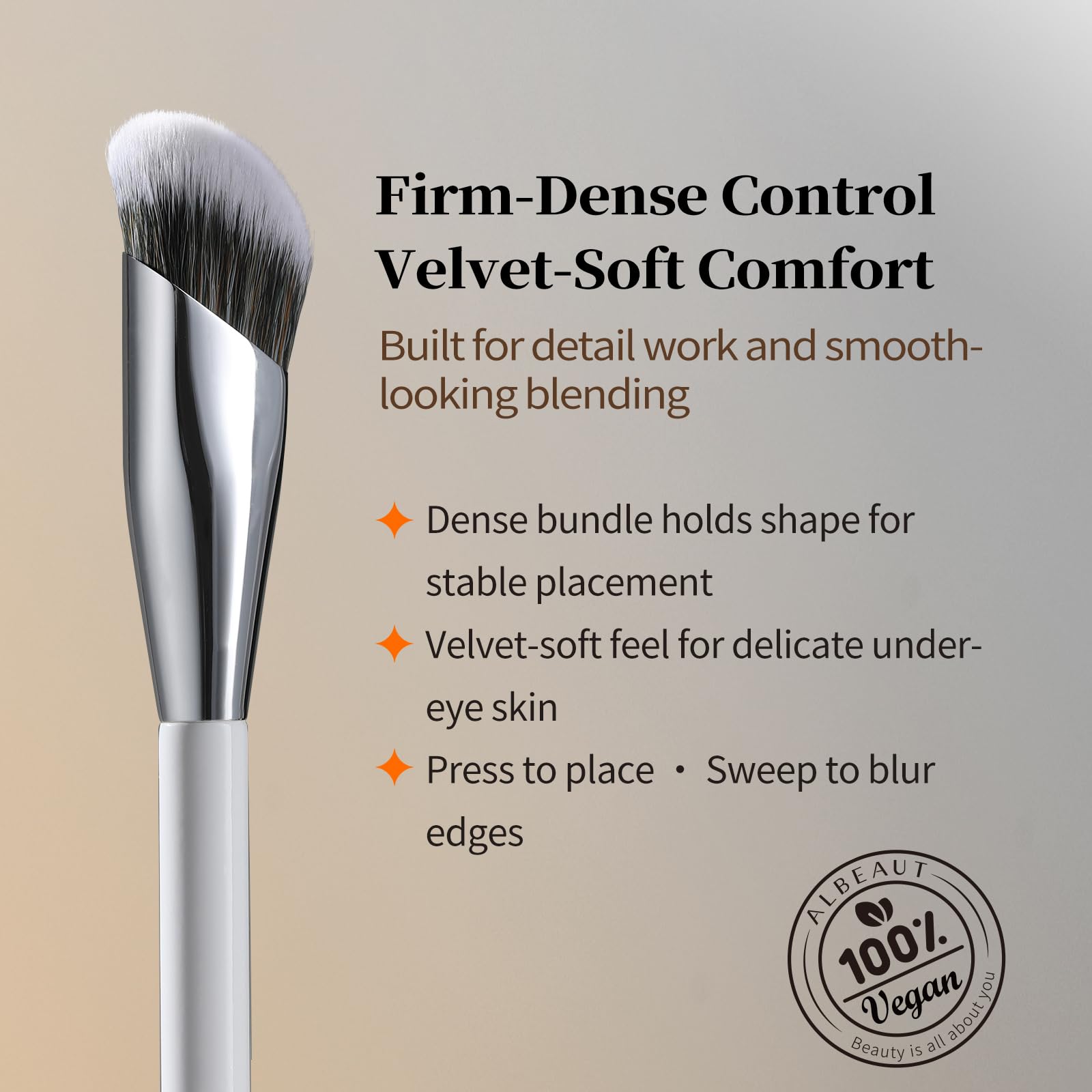 Albeaut Concealer Brush, Angled Under Eye Makeup Small Foundation Precision Face Blending Brush (193 concealer brush) ALBEAUTAu supplements