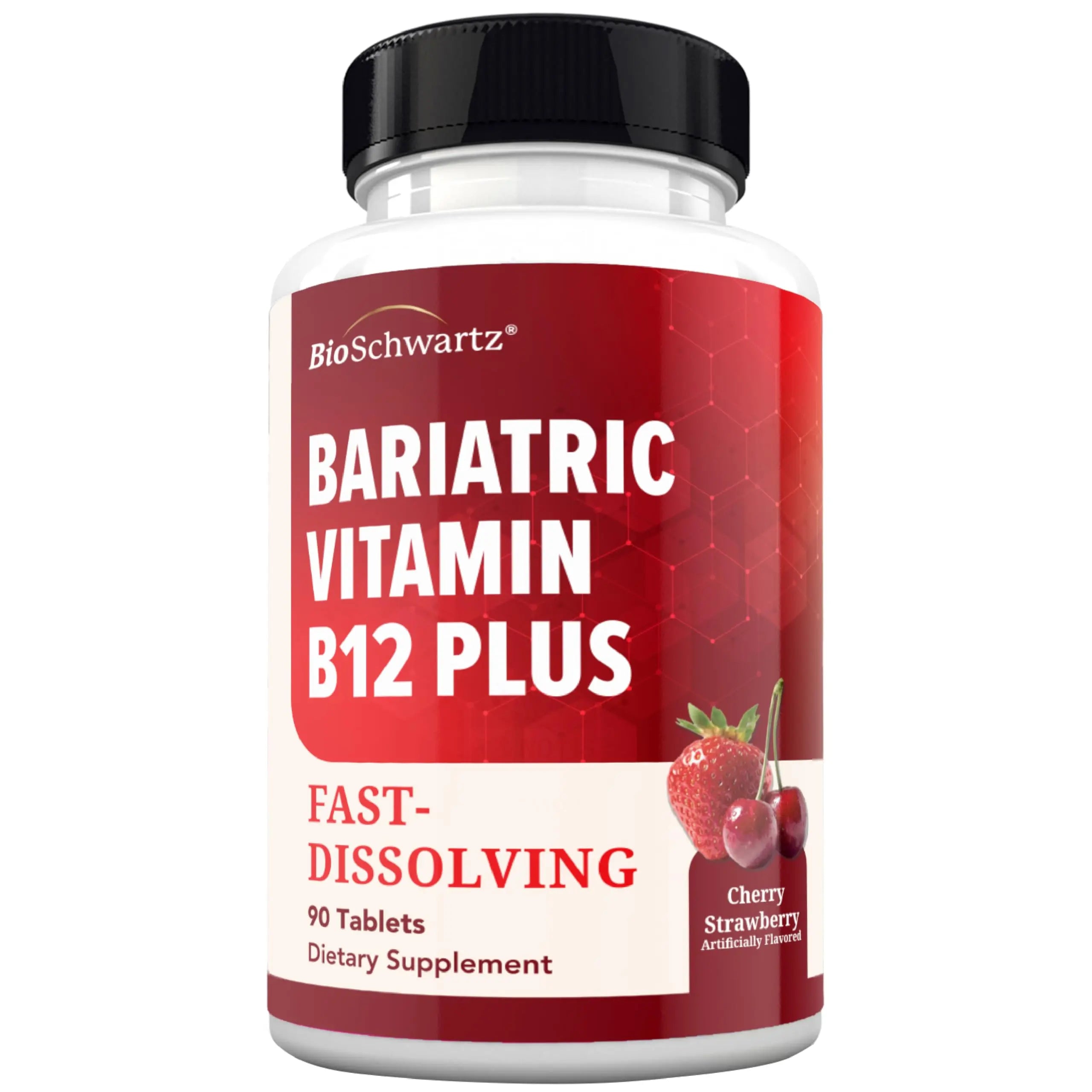 BioSchwartz Bariatric B12 Plus Dissolvable Tablets - 1000mcg Vitamin B12, Vitamin B6, Folate, Biotin - Cherry Strawberry Flavor BioSchwartzAu supplements