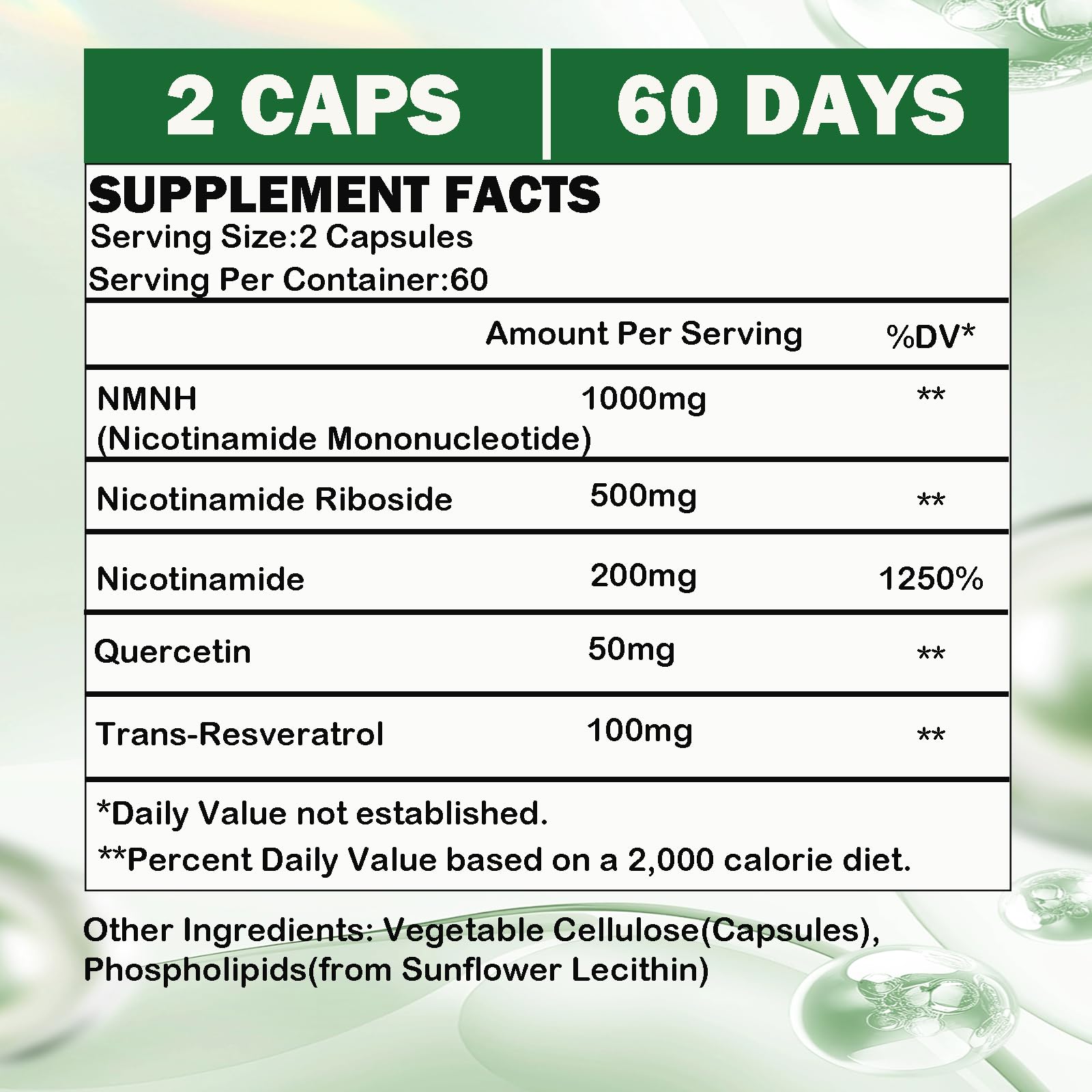 GHKALQ NMNH Supplement 1000mg,Liposomal Pure Nicotinamide Mononucleotide,Boost NAD Level with Resveratrol & Nicotinamide Riboside NR,High Absorption,for Cellular,Energy,Non-GMO,Vegan,120 Capsules GHKALQAu supplements