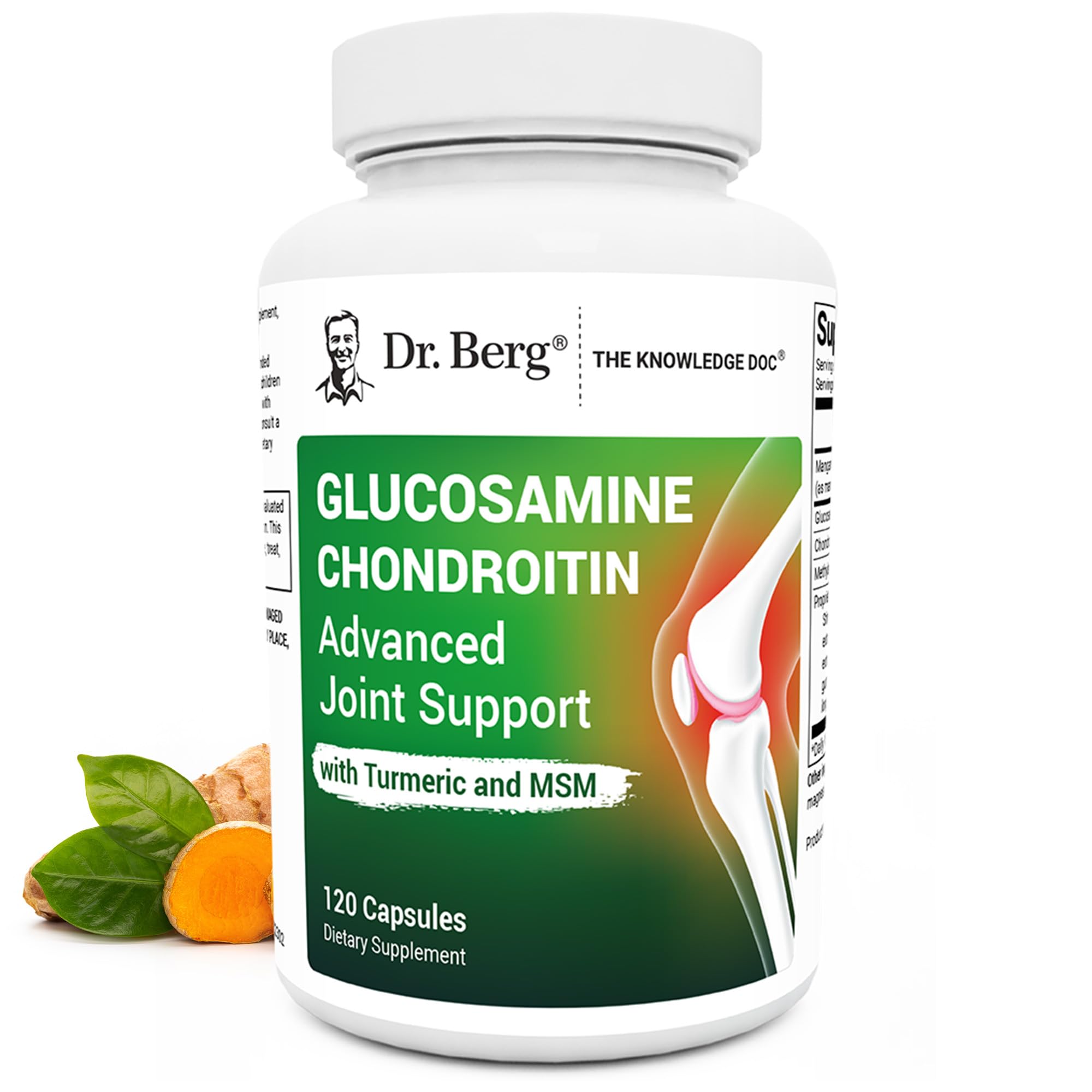 Dr. Berg Glucosamine Chondroitin MSM Turmeric & Boswellia - Advanced Joint Support Supplement with 1500 mg Glucosamine Sulfate - Includes 120 Capsules Dr. Berg NutritionalsAu supplements