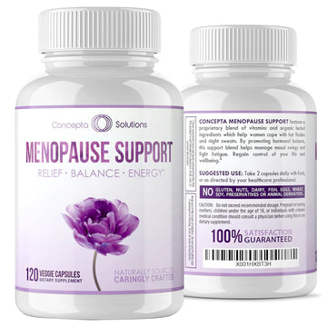 Concepta Solutions Menopause Support - Menopause Relief and Weight Management Support - for Hot Flashes, Night Sweats Relief and Energy - 120 Capsules - Made in USA Concepta SolutionsAu supplements