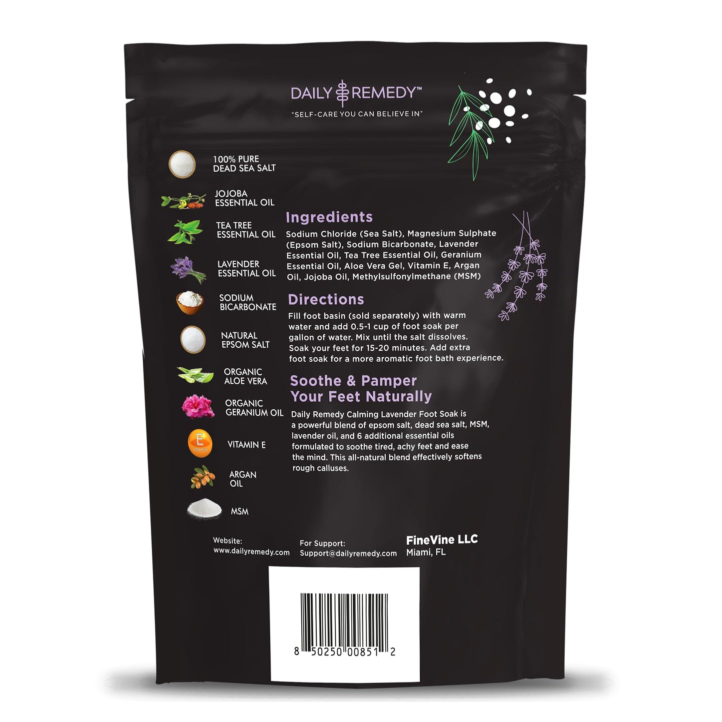 Calming Lavender Foot Soak with Epsom Salt, Made in USA, Foot Soak Soothes Sore Tired DAILY REMEDYUS supplements