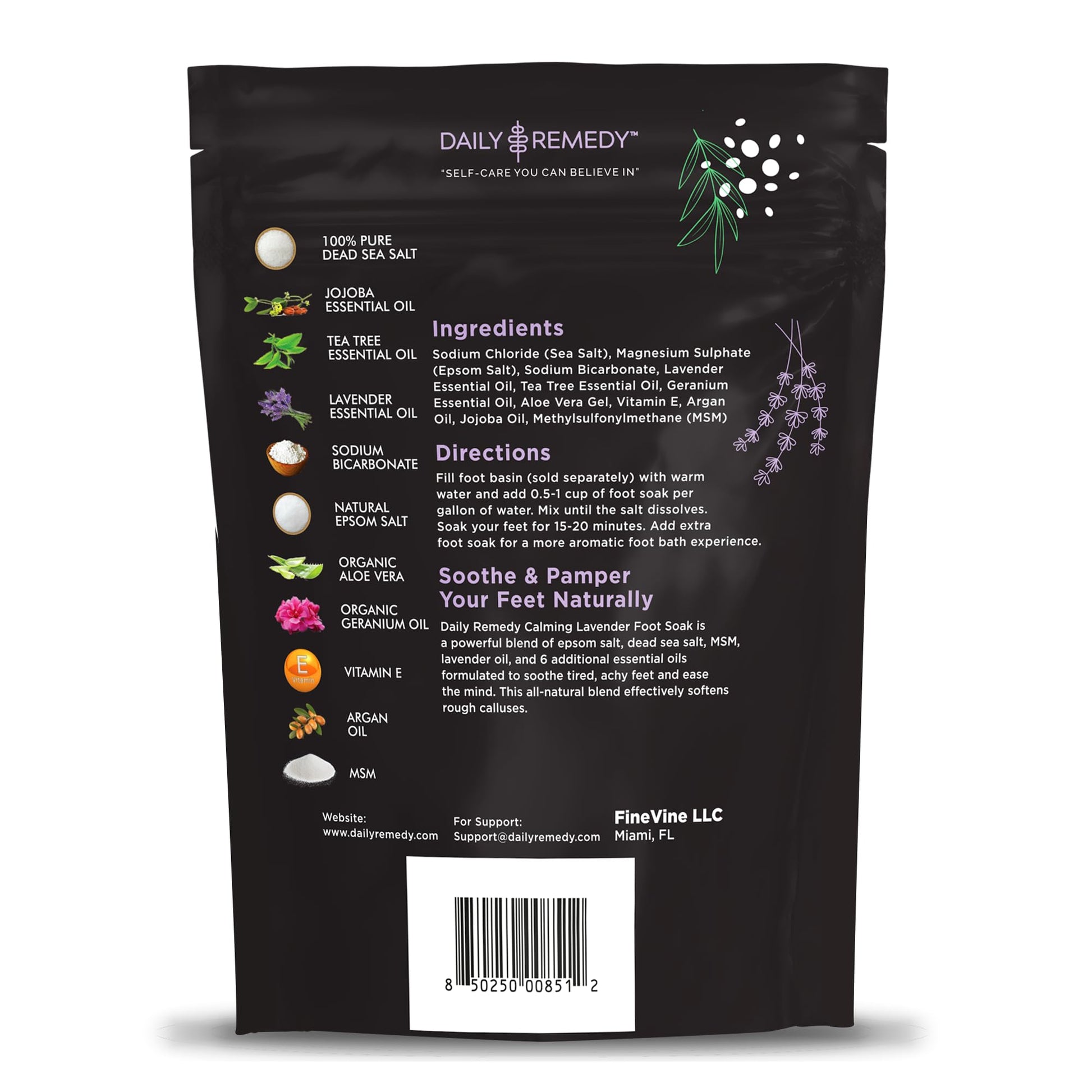 Calming Lavender Foot Soak with Epsom Salt, Made in USA, Foot Soak Soothes Sore Tired DAILY REMEDYUS supplements