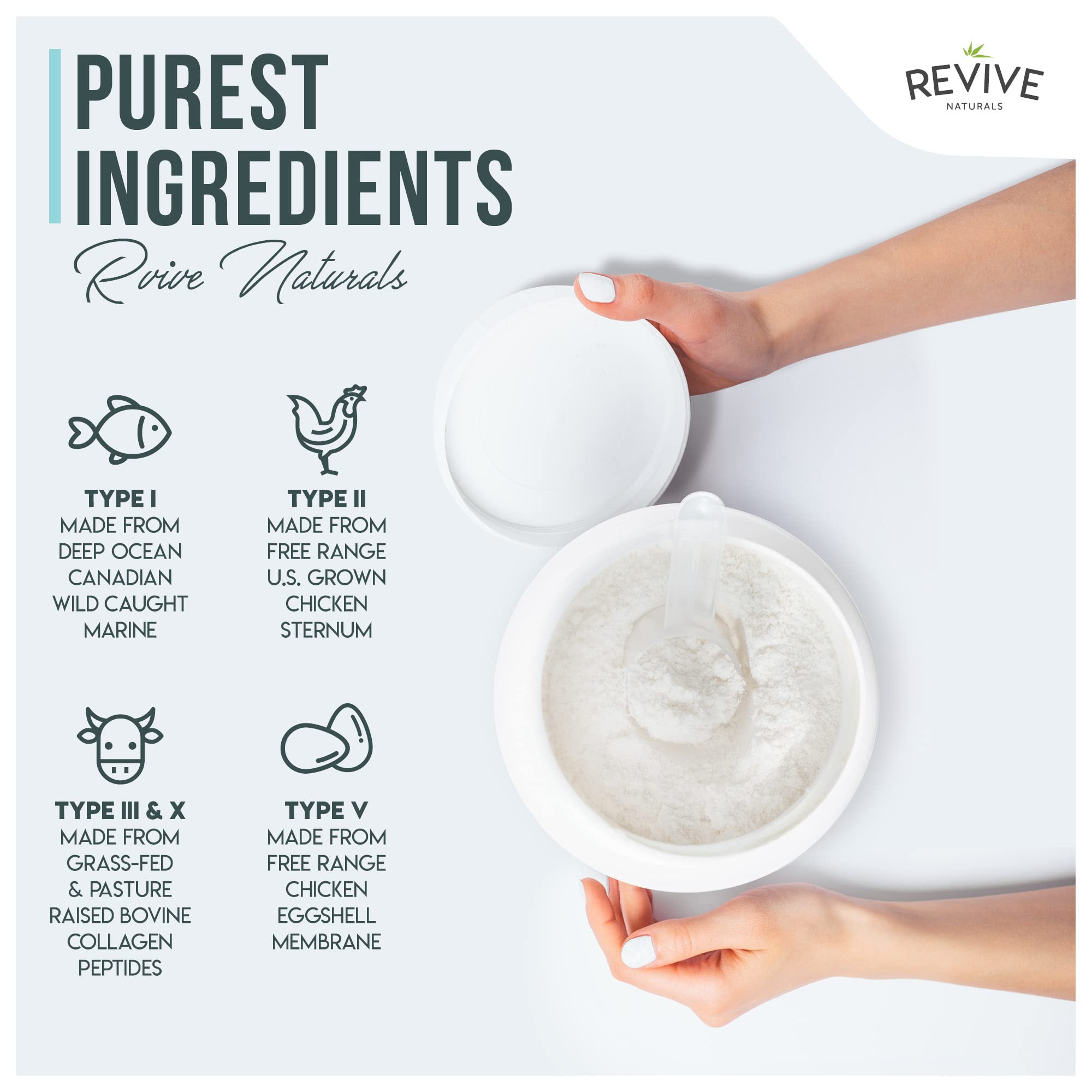 Vanilla Multi Collagen Protein Powder - 400g - Unsweetened - 5 Types of Collagen Peptides Revive NaturalsAu supplements