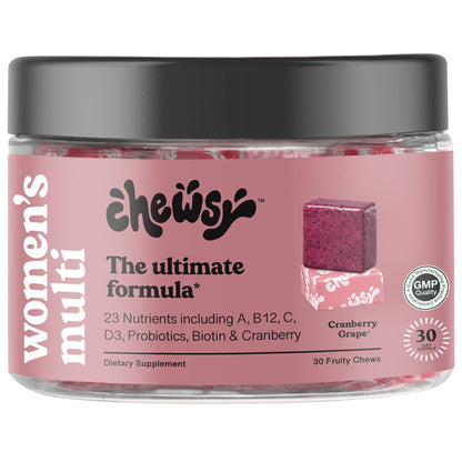 Chewsy Women's Multivitamin Chews, Immune & Energy Support, Vitamins C, B12, A, D, E CHEWSYUS supplements