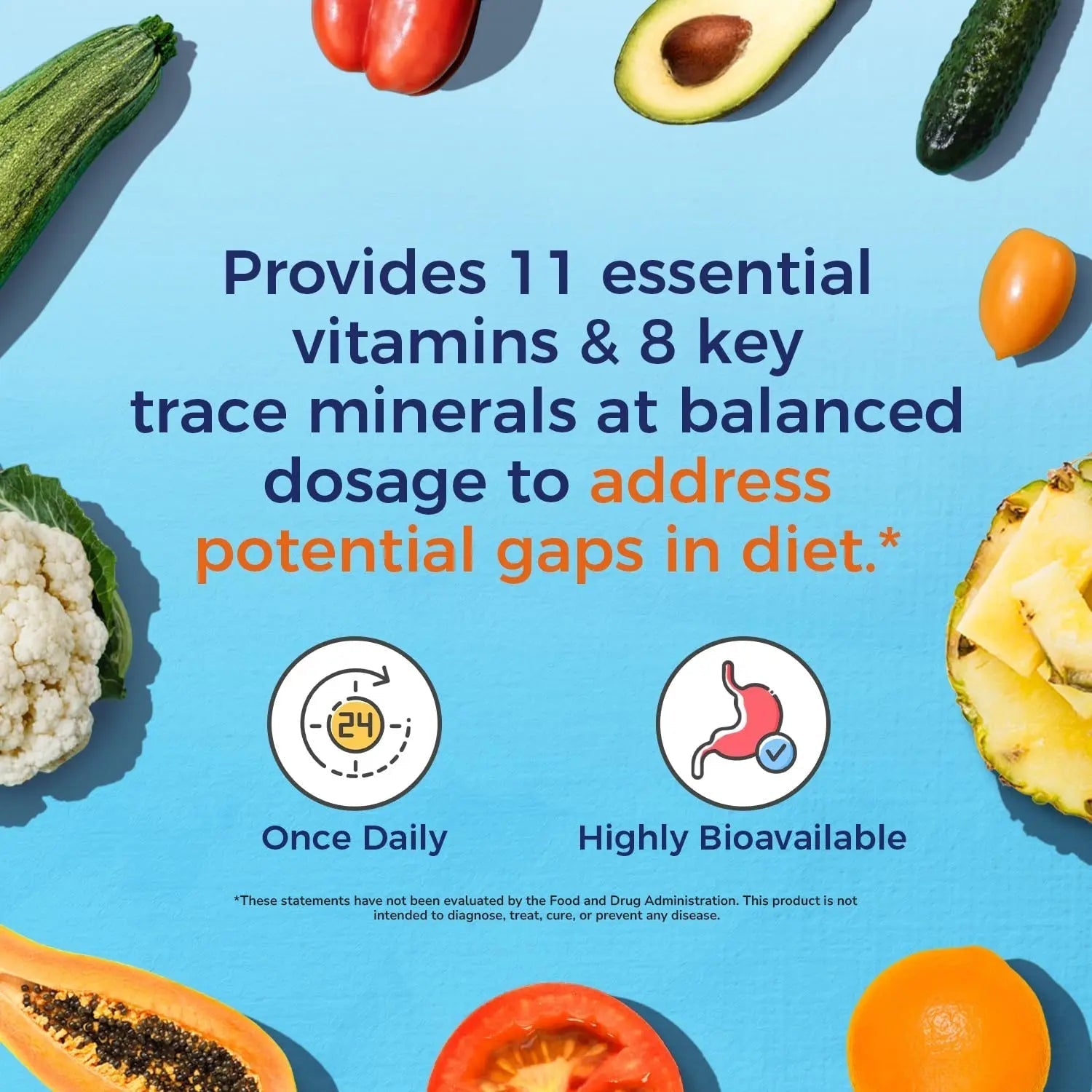 Vitalitown Multivitamin for Women & Men, with Iron, Zinc, Vitamin D3, A, C, B, E, 19 Key Nutrients, One Per Day VitalitownAu supplements