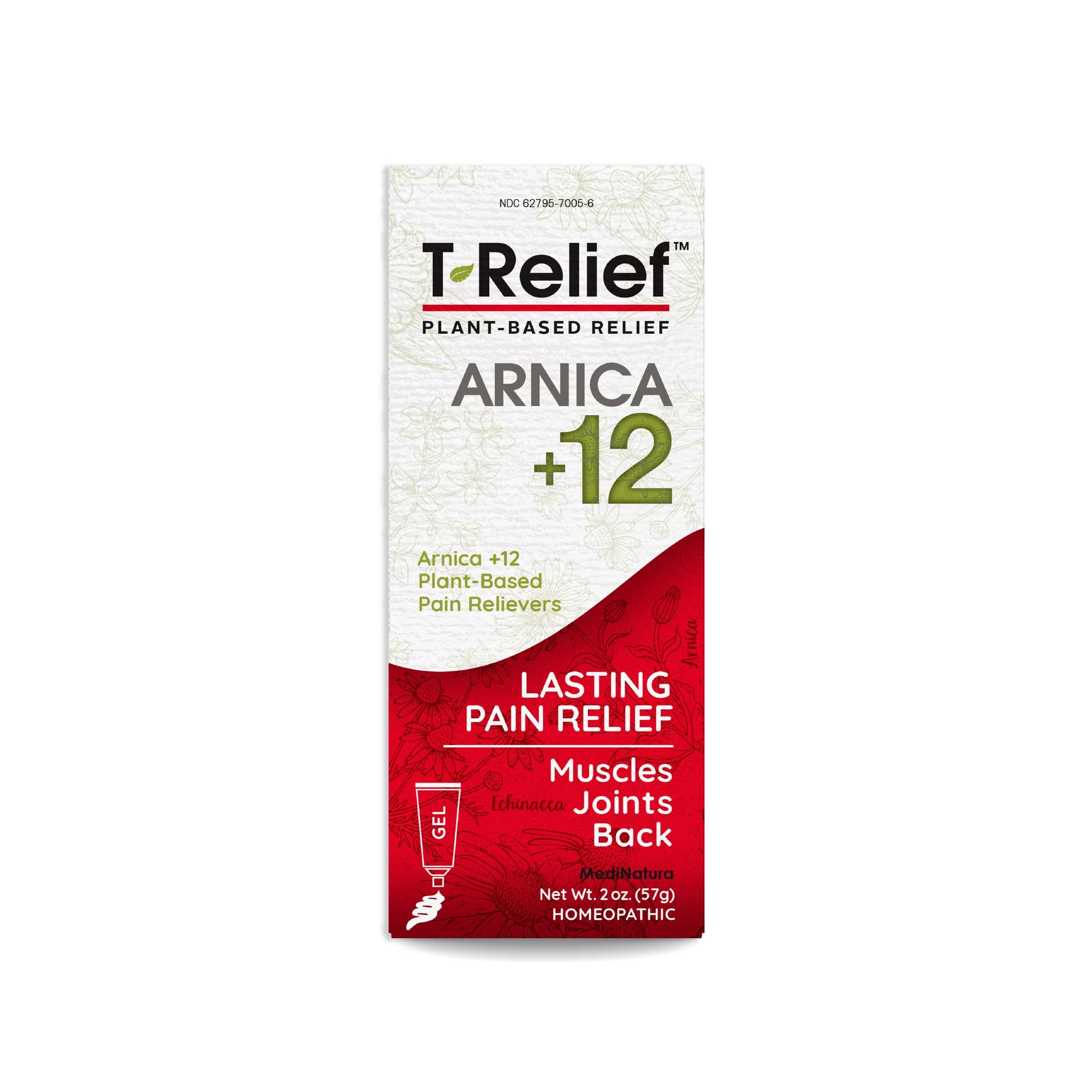 MediNatura T-Relief Extra Strength Discomfort Relief Gel-Extra-Strength Arnica Gel for Fast-Acting Relief-Supports Mobility & Body Aches-Homeopathic & Plant-Based-Paraben-Free-Non-Sticky - 2 oz MediNaturaAu supplements