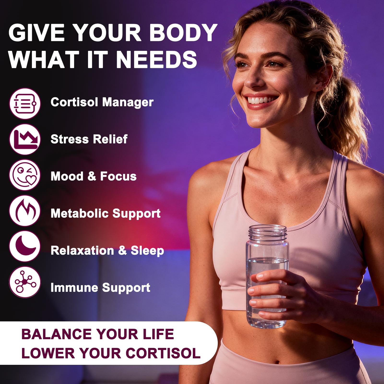 WellBloom Cortisol Reducer for Women & Men with Magnesium Glycinate, Ashwagandha, L-Theanine - Supports Stress Relief, Sleep & Heart Health, Nerves, Muscles - 2 Fl Oz WellBloomAu supplements