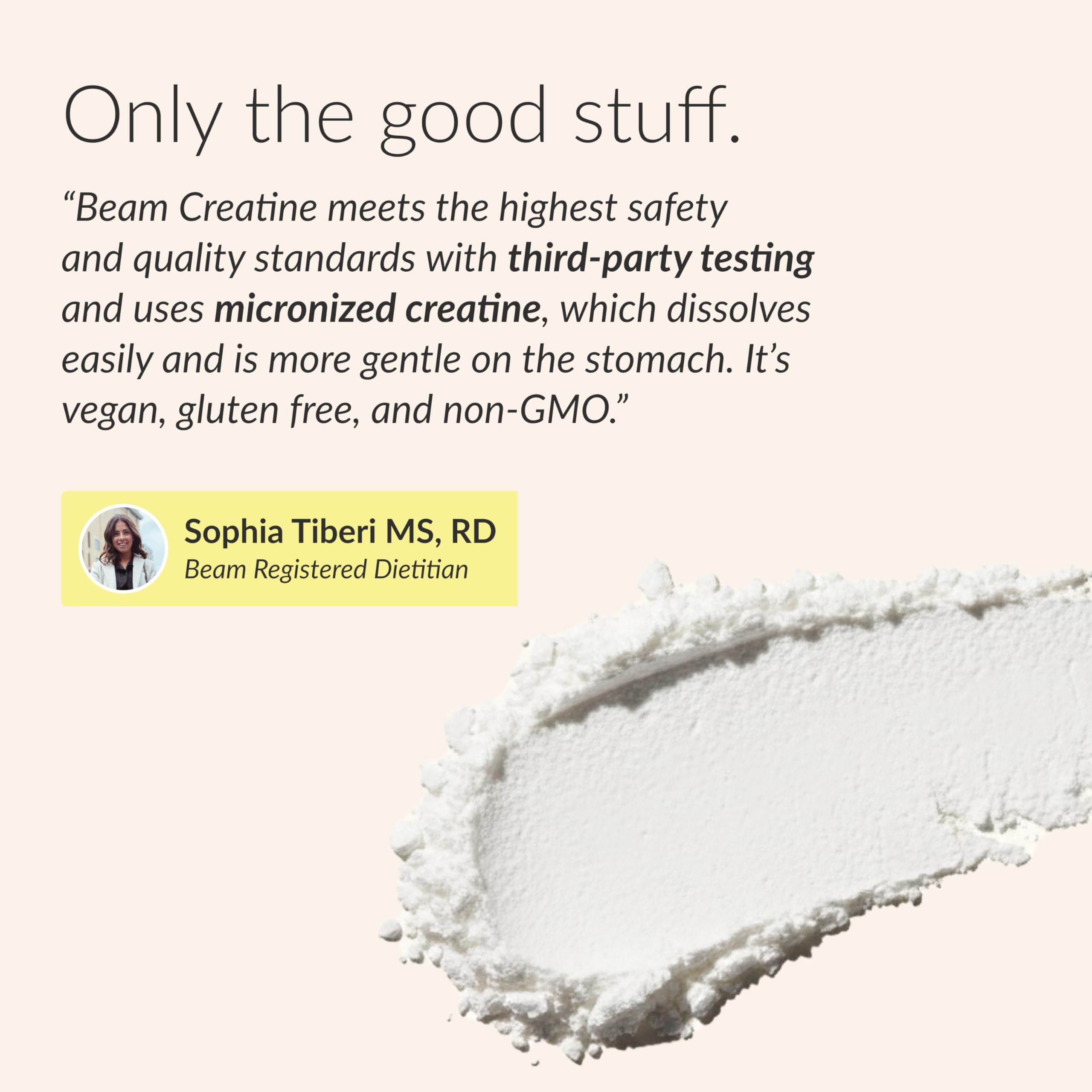 Beam Creatine Monohydrate Powder – 5g Micronized Creatine Monohydrate, Third Party Tested Creatine for Women & Men, Muscle Strength, Growth, Recovery & Cognitive Support, Unflavored, 30 Servings BeamAu supplements