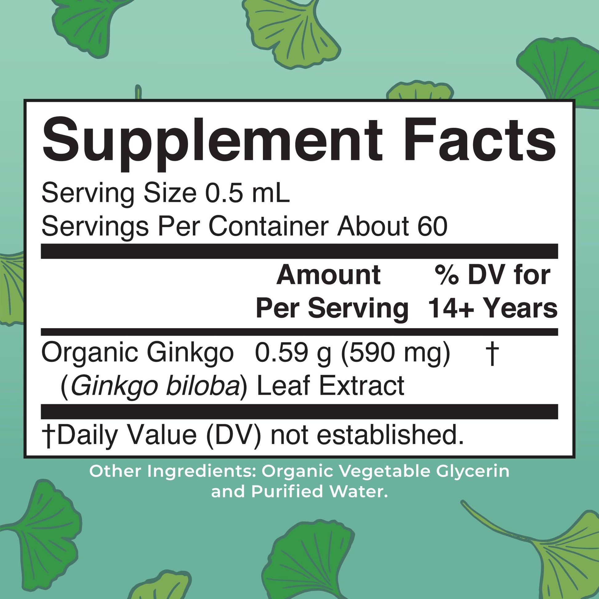 MaryRuth Organics Ginkgo Leaf Liquid Drops | Herbal Supplement | Nootropic | Circulatory System & Nervous System Health | USDA Organic | Non-GMO | Vegan | 60 Servings MARYRUTH'SUS supplements
