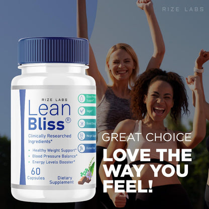 (3 Pack) Lean Bliss Weight Loss Pills, Lean Bliss Fat Burning Formula, LeanBliss Advanced rize labsUS supplements