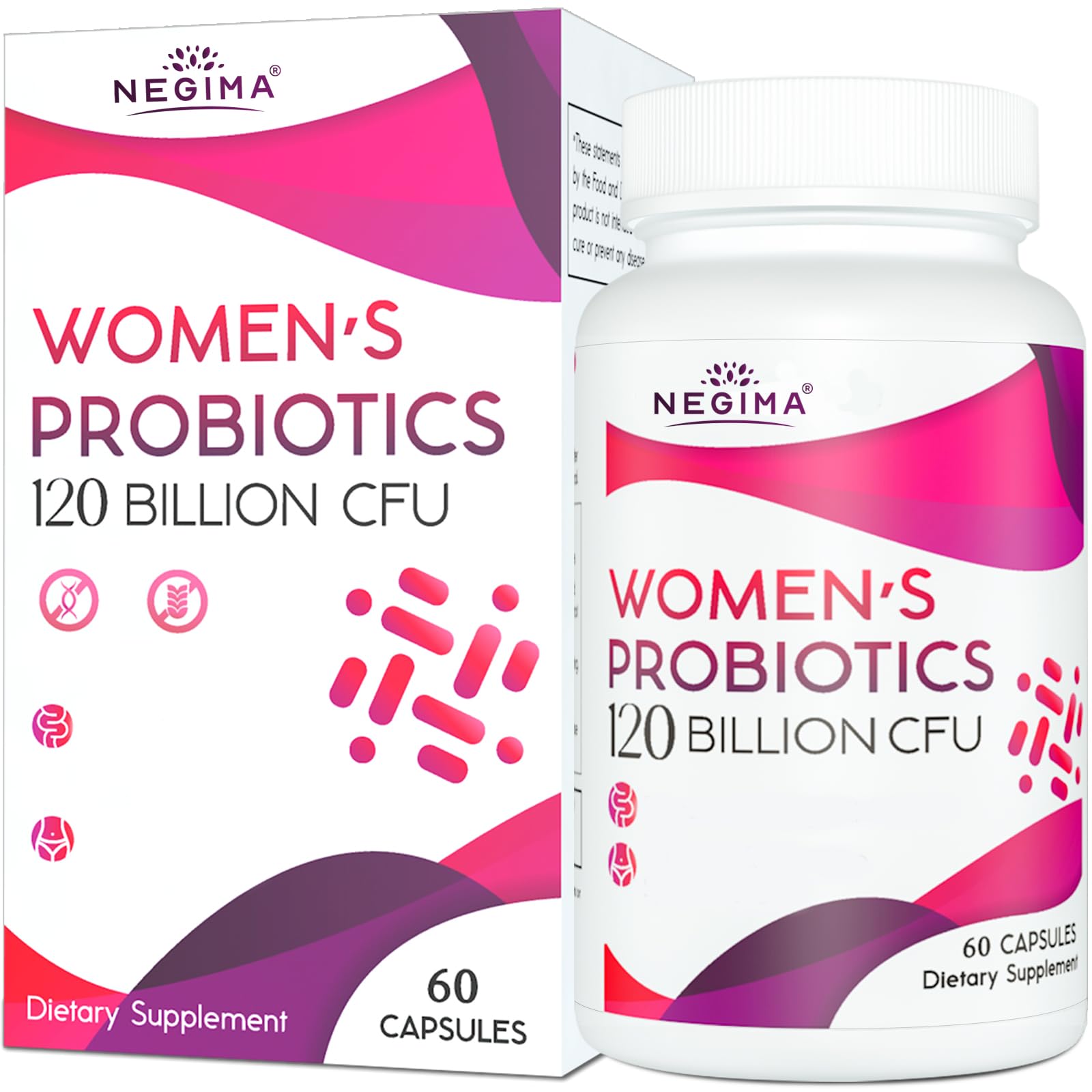 Negima Menopause Supplements for Women, 120 Billion CFUs Probiotics for Women, 13-in-1 Herbs & Botanicals Complex, for Menopause - 60 Caps NegimaAu supplements