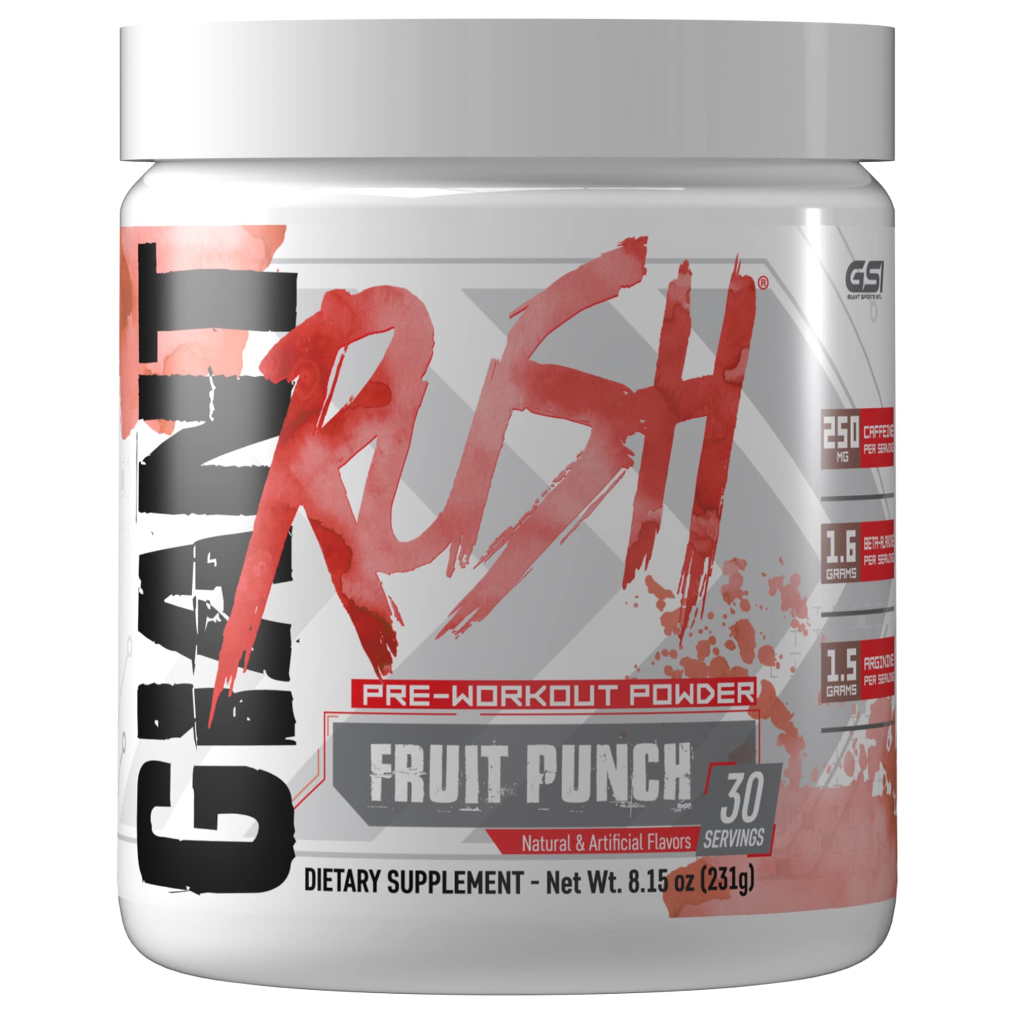 Giant Performance Edge Rush - Preworkout Powder (Fruit Punch) Giant PerformanceAu supplements