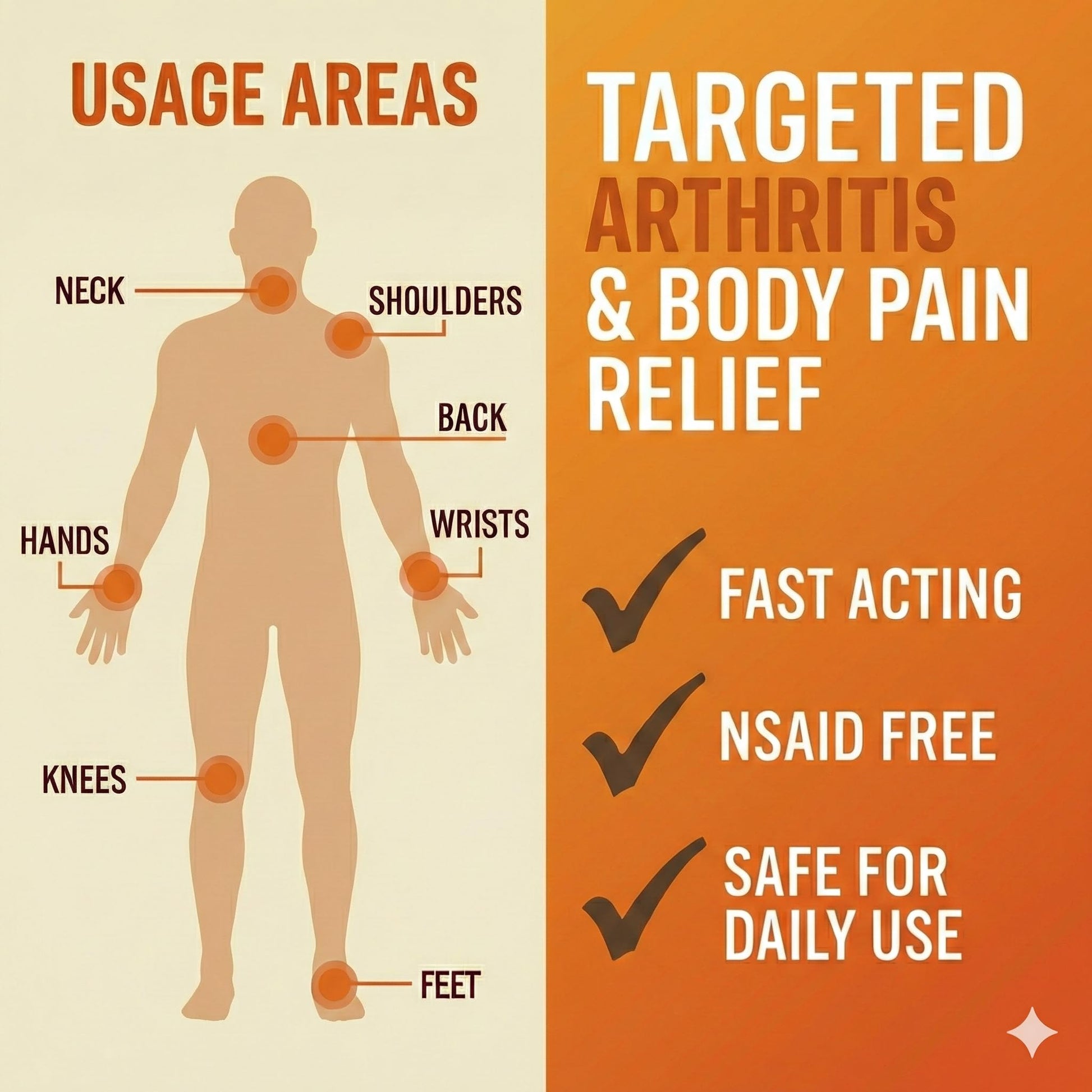 Sore No More Warm Arthritis Pain Relief Cream – Targeted Reliever for Back, Neck, Hands & Feet – Soothing & Fast-Acting Formula for Aches and Pains – Non-Greasy with Orange Aroma – 8 oz Sore No MoreAu supplements