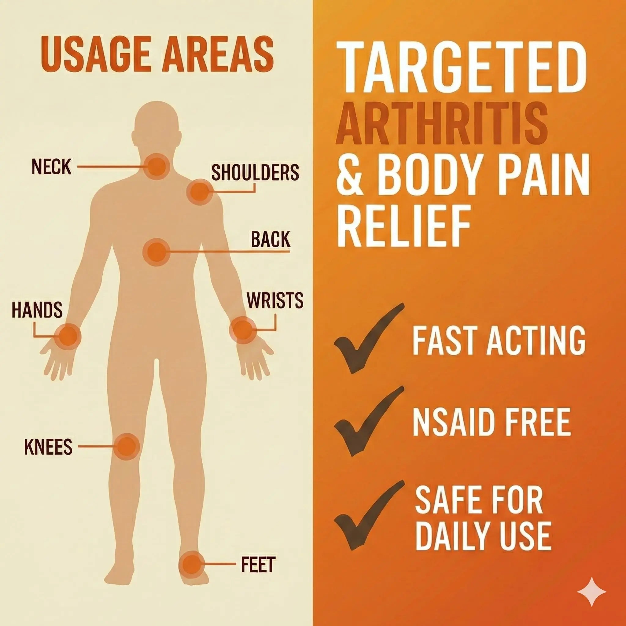 Sore No More Warm Arthritis Pain Relief Cream – Targeted Reliever for Back, Neck, Hands & Feet – Soothing & Fast-Acting Formula for Aches and Pains – Non-Greasy with Orange Aroma – 4 oz Sore No MoreAu supplements