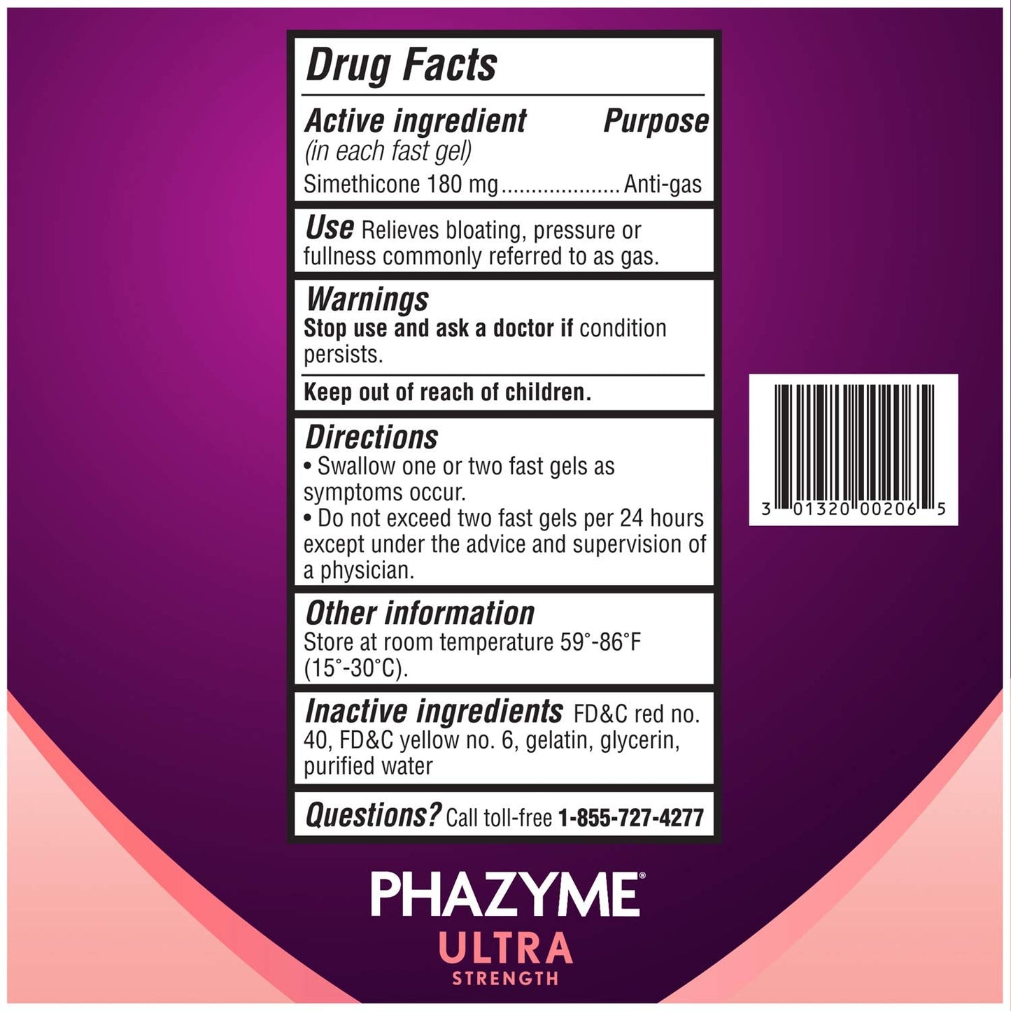 Phazyme Ultra Strength Gas & Bloating Relief, Works in Minutes, 12 Fast Gels, 3 Pack PhazymeUS supplements