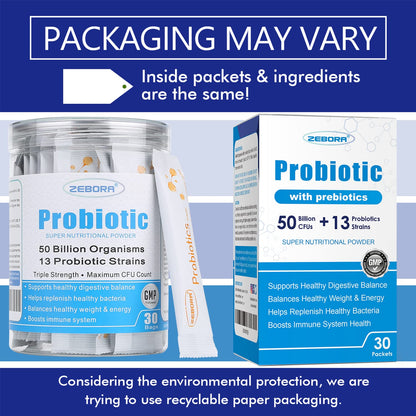 ZEBORA Probiotics for Women, Men and Kids, Prebiotics and Probiotics Powder ZEBORAUS supplements