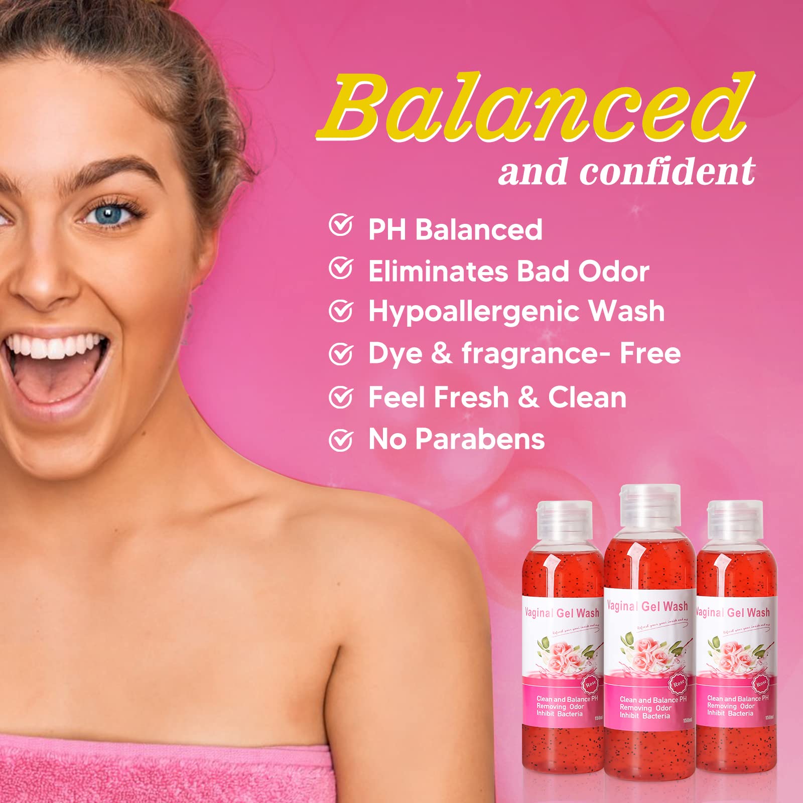Feminine Wash & Yoni Oil & Yoni Soap Set for Women, Yoni Wash for Vaginal Ph Balance Remove Odor BASSIAu supplements
