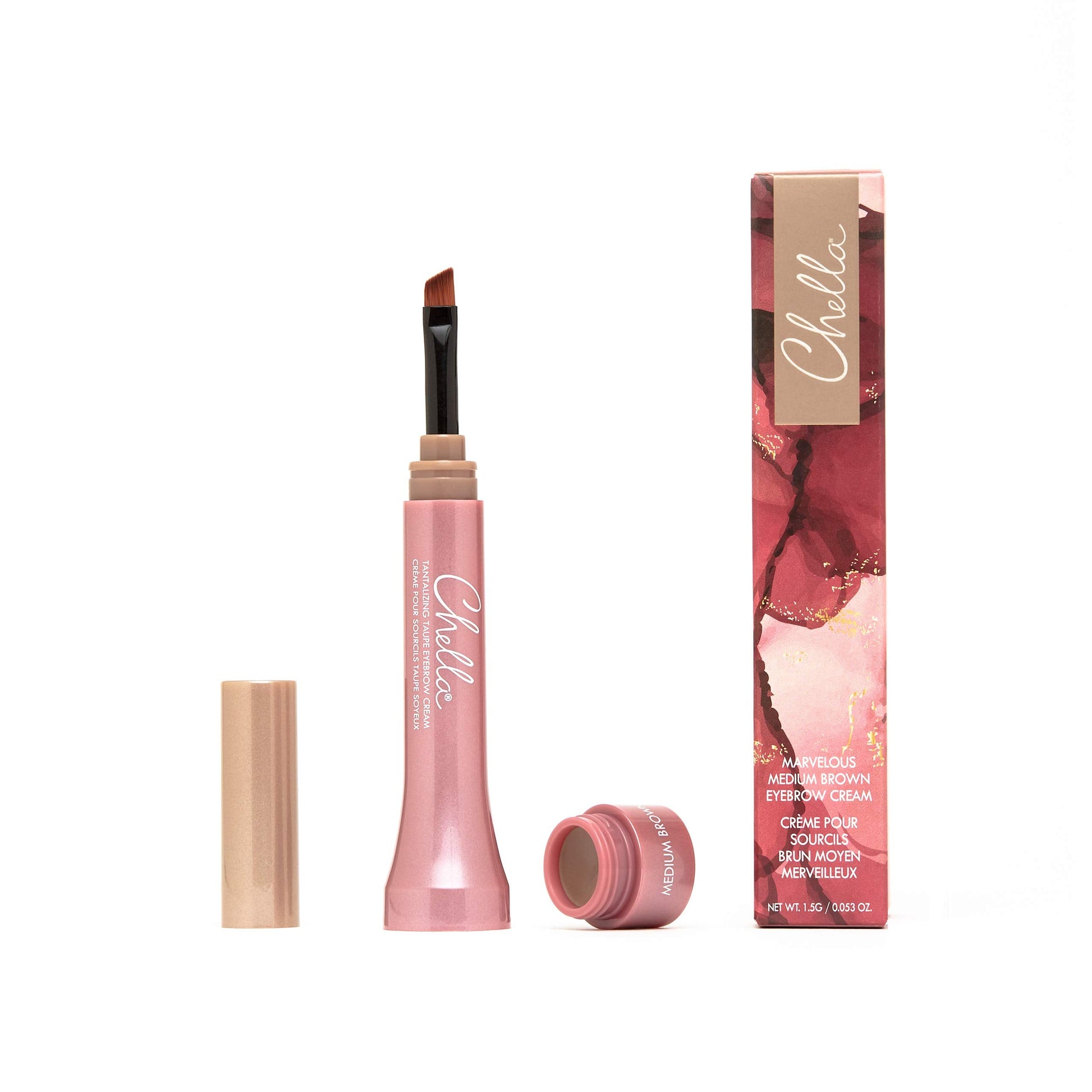 Chella Eyebrow Cream, Marvelous Medium Brown - Vegan, Cruelty Free, Paraben Free, Gluten Free Eyebrow Pomade Makeup - Long Wearing, Velvet Consistency, Water Proof ChellaAu supplements