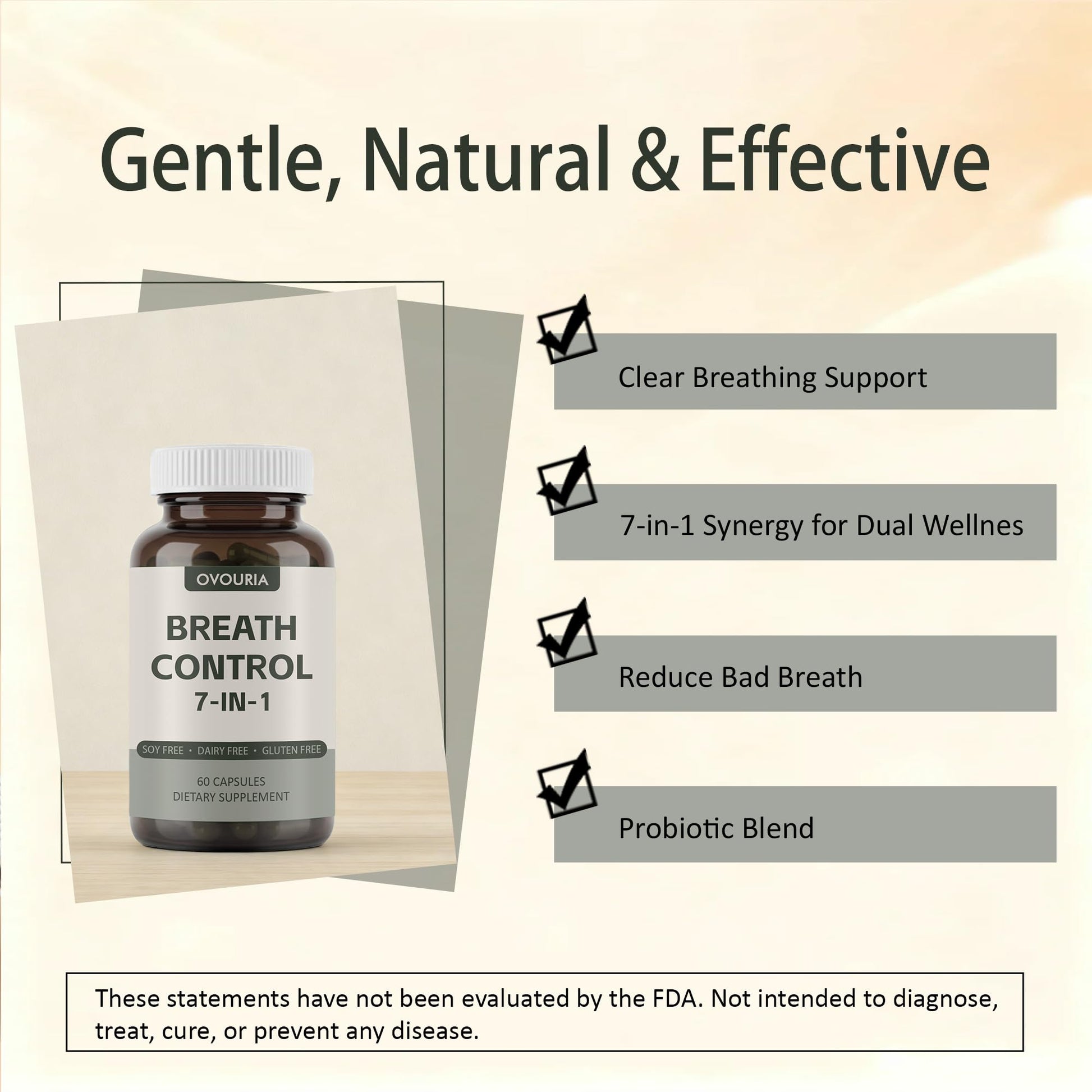 TANSPRESSO ovouria Breath & Gut Balance Capsules - 7-in-1 Formula with Probiotics, Zinc Gluconate & Magnesium Citrate for Fresh Breath, Chronic Halitosis Relief & Digestive Wellness, 60 Count(1pc) TANSPRESSOAu supplements