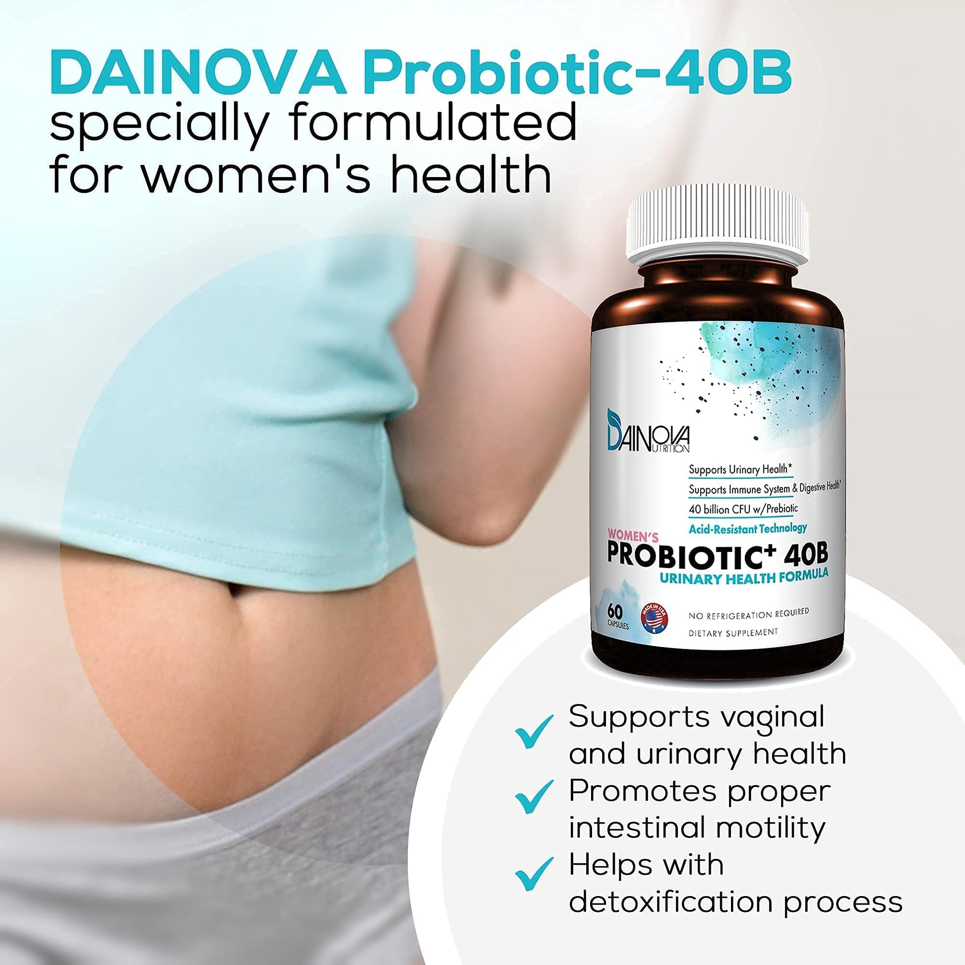 Dainova Nutrition D Mannose Capsules and Probiotics for Women Bundle I Urinary Tract Dainova NutritionAu supplements