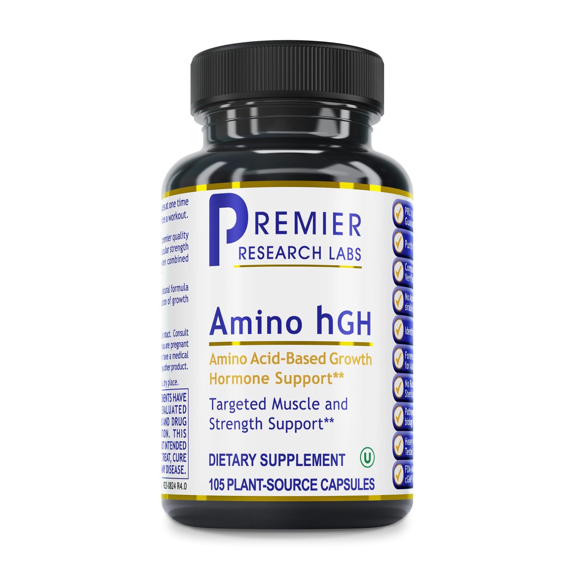 Premier Research Labs Amino HGH - HGH Supplements for Men, HGH Supplements for Women, Amino Acids, L-Arginine, L-Lysine, HGH Enhancer, Support Human Growth Hormone and Muscle Growth - 105 Capsules Premier Research LabsAu supplements