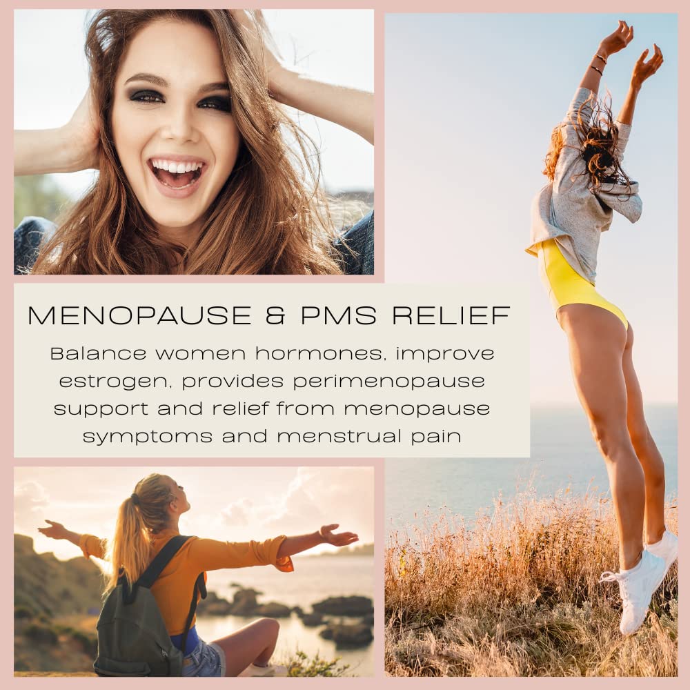 Hormone Balance for Women – Natural Female Energy & Mood Pills – Hot Flashes Menopause Relief Supplement with Vitex Chasteberry, Dong Quai, Maca Root Powder, Ginseng – 90 Veggie Capsules Herbal-avRayAu supplements