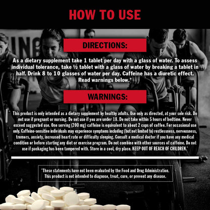 Mutant Caffeine - Pure, Restore Mental Alertness or Wakefulness When Fatigued MutantUS supplements