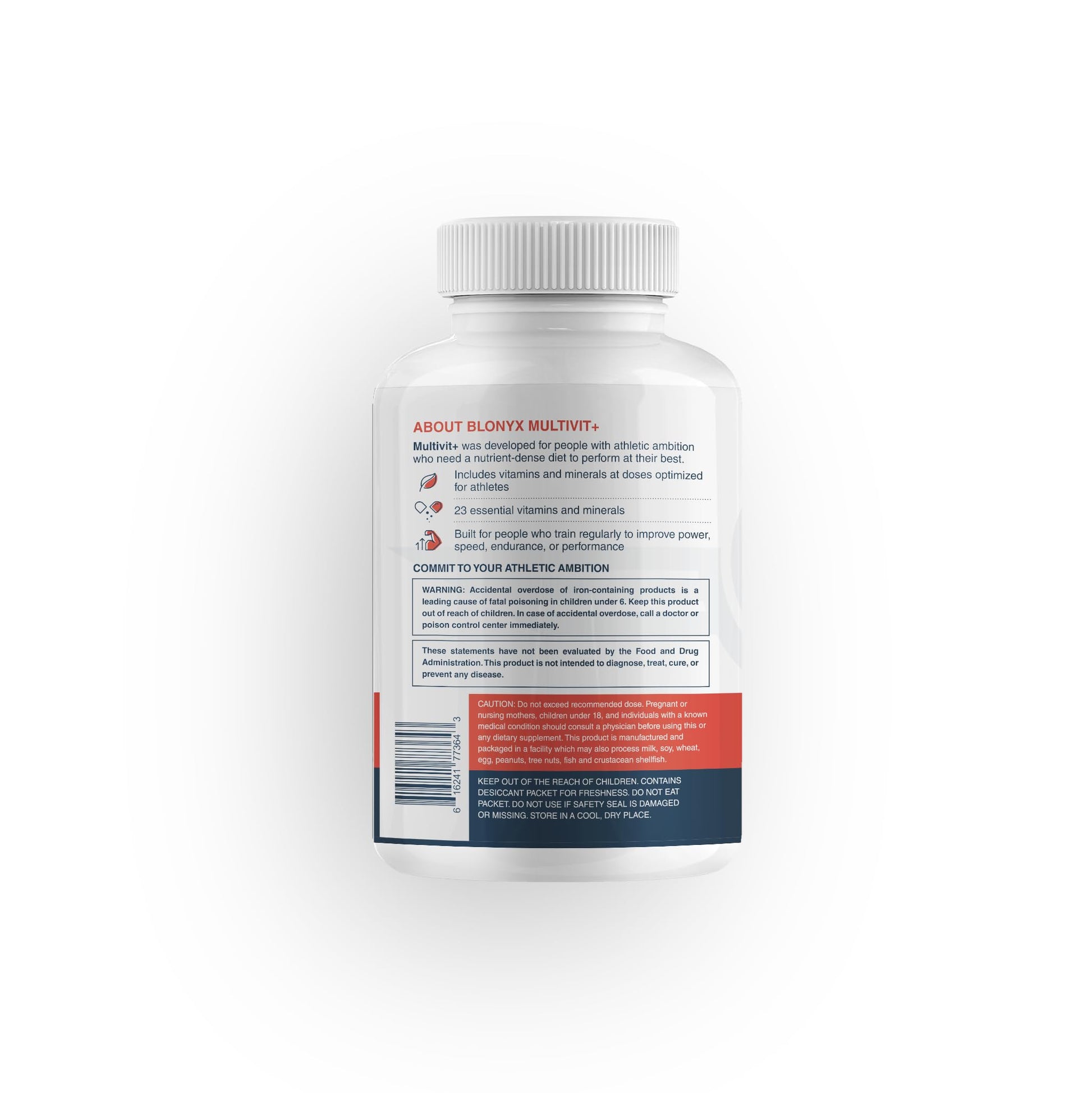 Blonyx Multivit+ Athlete's Multivitamin - Whole Food-Sourced Nutrients, Supports Performance & Muscle Health, 90 Day Supply BlonyxUS supplements