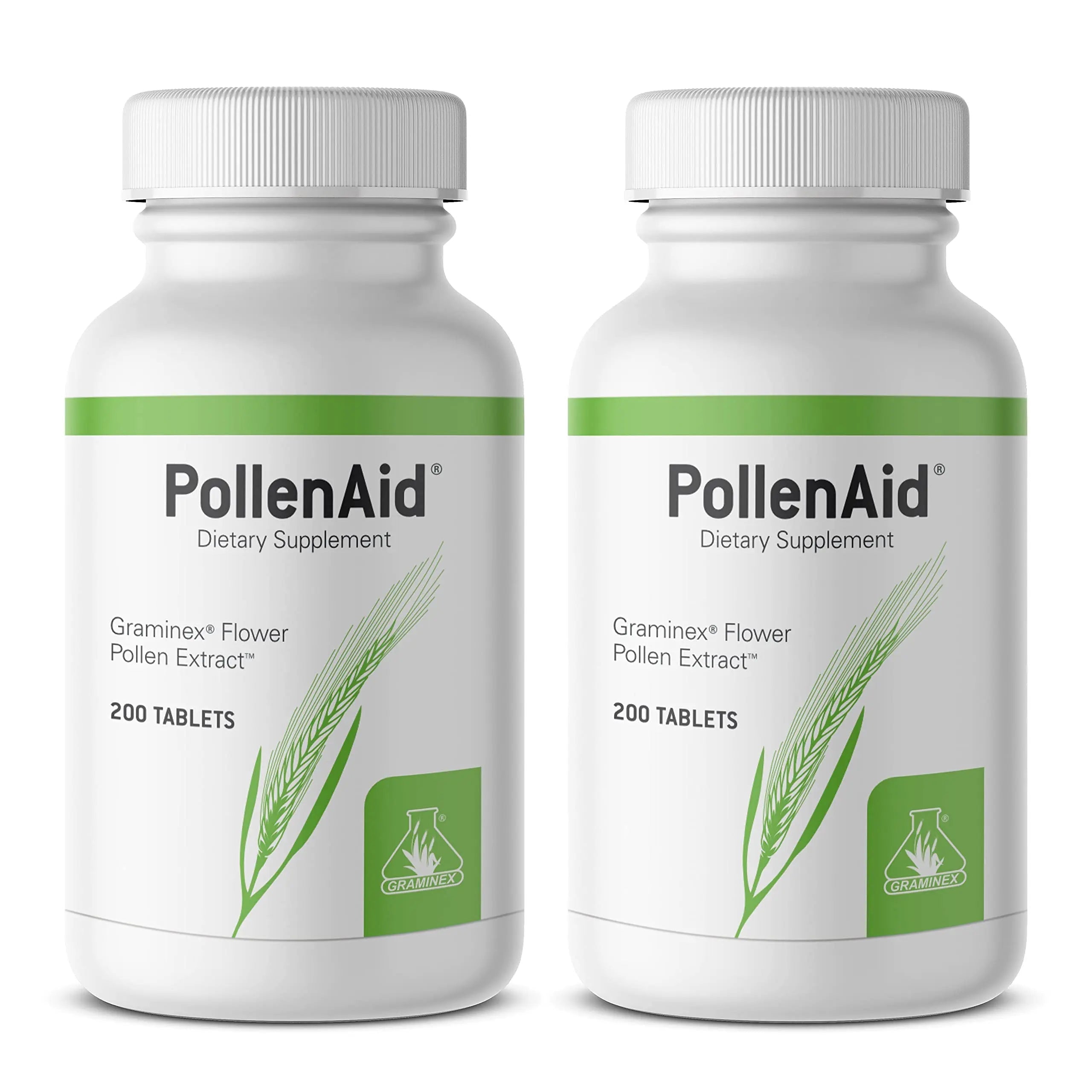 Graminex PollenAid Prostate Supplement: All Natural Prostate Support for Bladder Control & Urinary Tract Health, Rye Pollen Extract Made in USA, 200 Tablets (Pack of 2) GraminexAu supplements