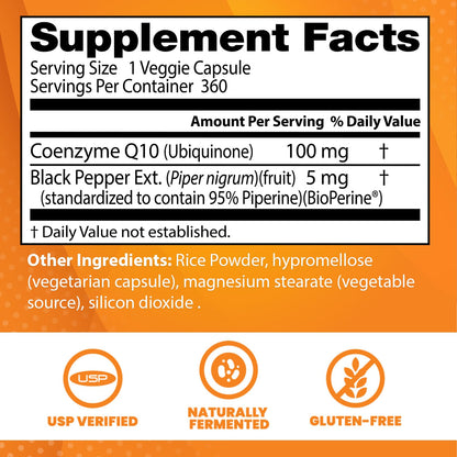 Doctor's Best High Absorption CoQ10 with BioPerine, Gluten Free, Naturally Fermented Doctor's BESTUS supplements