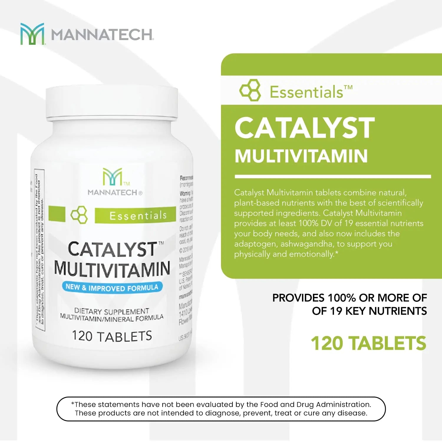 Mannatech Catalyst Multivitamin 120 Tablets, Maximize Your Multivitamin. Provides Antioxidants Vitamin A, Vitamin C, and Vitamin E MannatechAu supplements