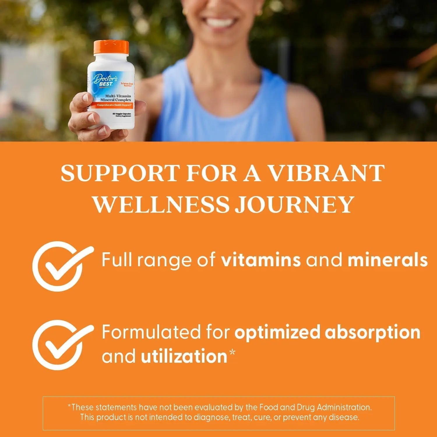 Doctors Best Multi-Vitamin Mineral Complex, Comprehensive Health Support, Non-GMO, Gluten Free, Vegan 90 Veggie Capsules Doctor's BESTAu supplements