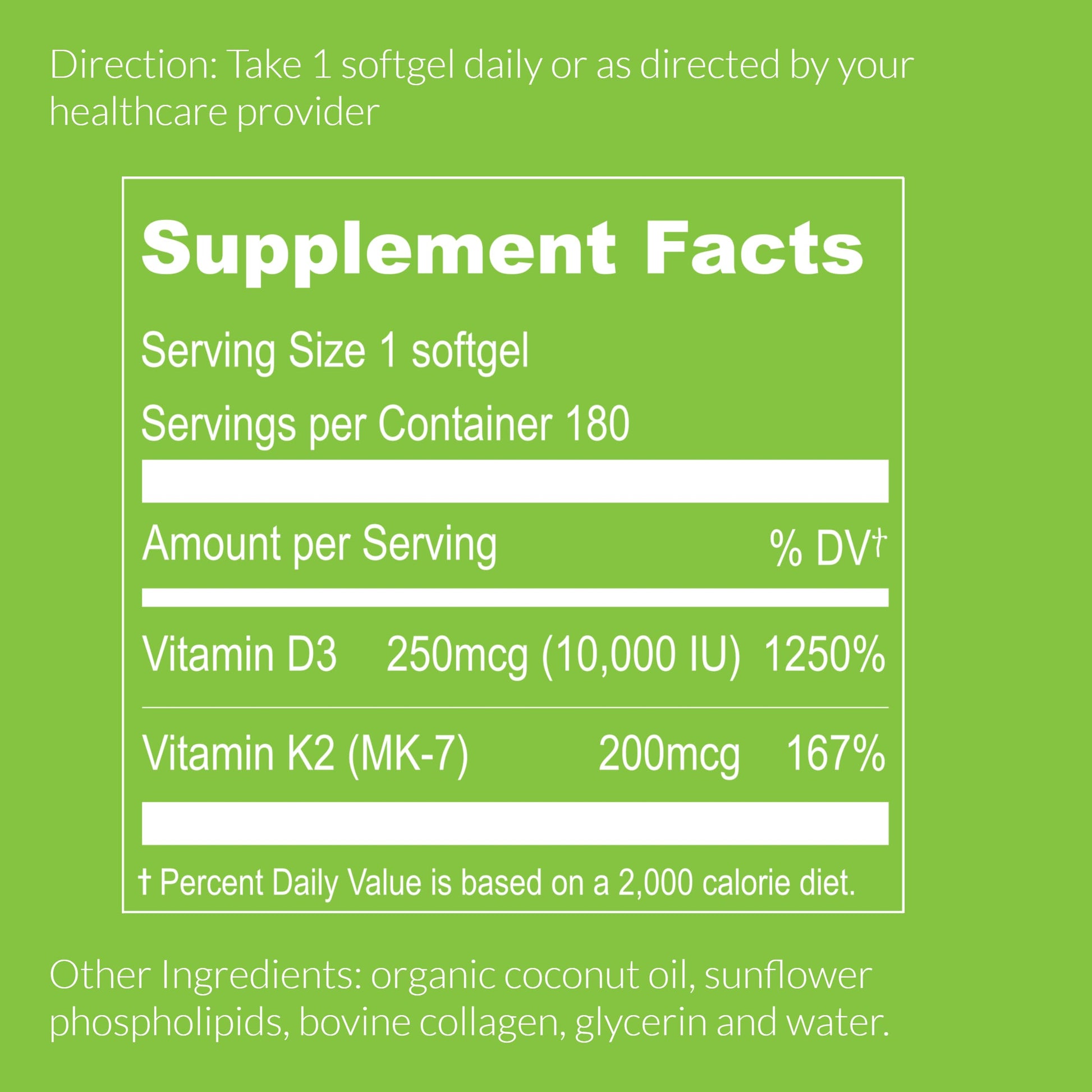 UpNourish Liposomal D3 K2 Vitamin 10000 IU D3 and K2 MK-7 200 mcg - 180 Vitamin D3 k2 (Vitamina D3 con K2) Mini Softgels - Easy to Swallow K2 D3 Vitamin UpNourishAu supplements