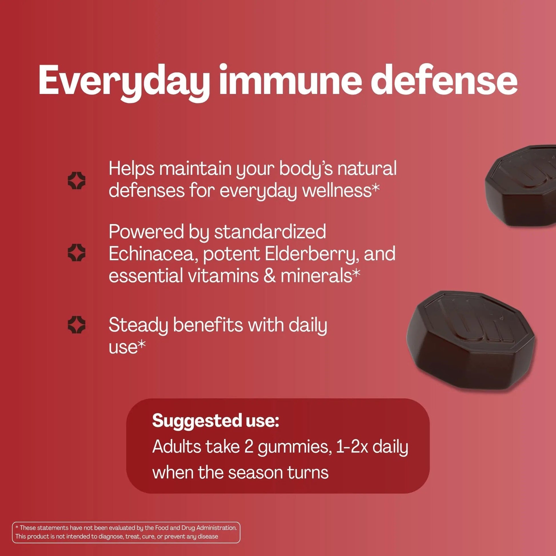 URVI® Immune Support Gummies - Vitamin C, D3 K2, E, Niacin, Zinc & Selenium with Elderberry & Echinacea URVIAu supplements