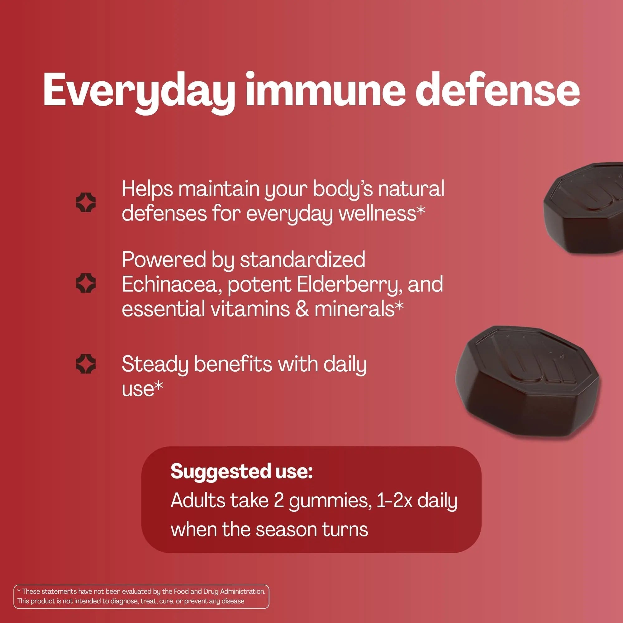 URVI® Immune Support Gummies - Vitamin C, D3 K2, E, Niacin, Zinc & Selenium with Elderberry & Echinacea URVIAu supplements