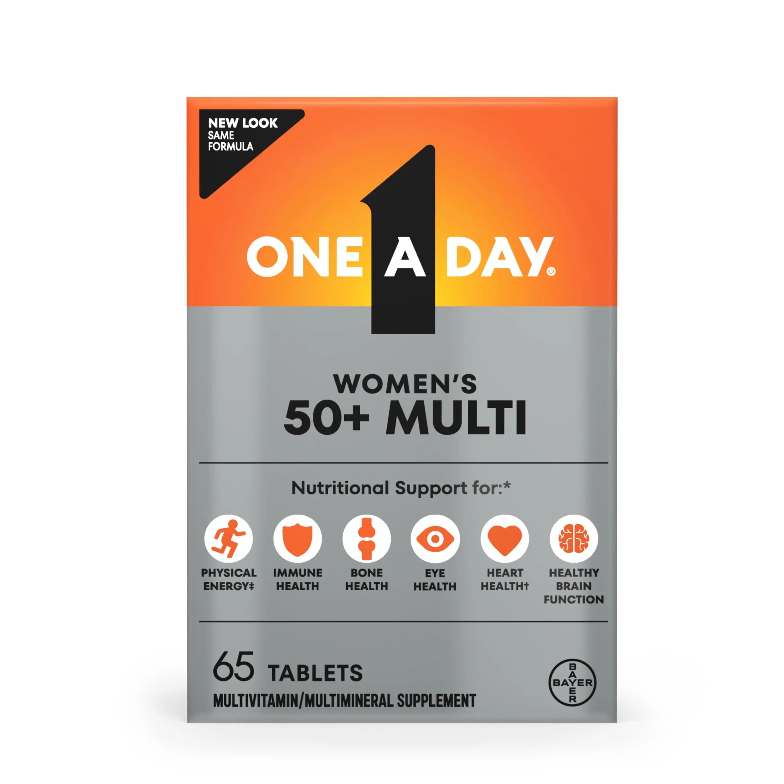 One A Day Multivitamin for Women 50 and Over Tablets, Womens Multivitamin 50 plus with Vitamins D, C, E, Zinc & Biotin, Daily Vitamins for Woman 50+, 65 Ct ONE A DAYAu supplements
