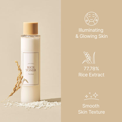 I'm From Rice Toner, 77.78% Rice Extract from Korea, Glow Essence with Niacinamide I'm fromUS supplements