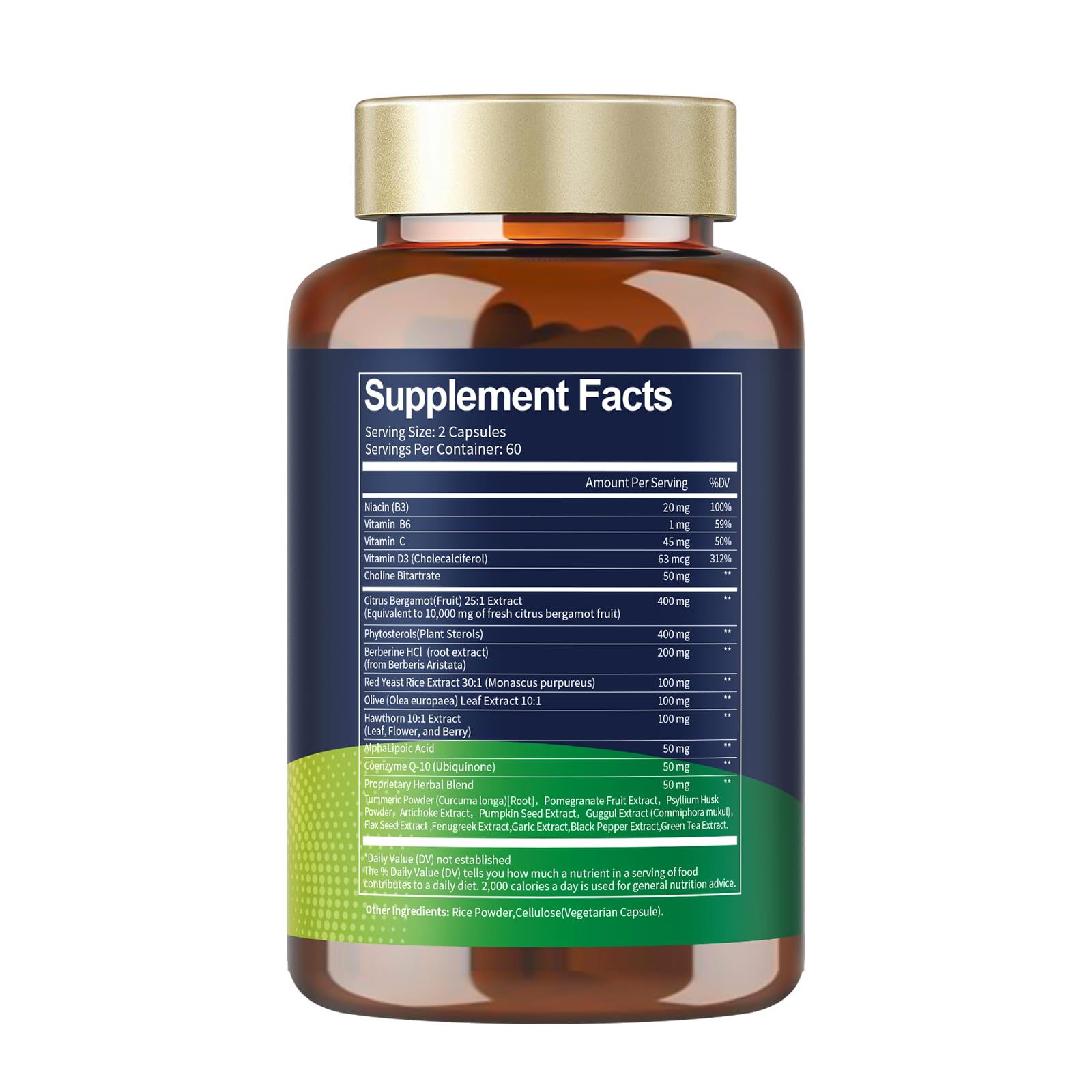 Citrus Bergamot Supplement for High Cholesterol - Italian Citrus Bergamot & Plant Sterols Stanols Natural Way to Balance Cholesterol Level, Cholesterol Lowering Supplements, Vegan, Non-GMO, 120 Counts TotariaAu supplements