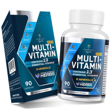 ThrivyThystle Multivitamin for Men 50+ with Methylated B12 & Folate, Omega-3 & CoQ10 – Fermented Herbal Blend, 43 Vitamins & Minerals ThrivyThystleAu supplements