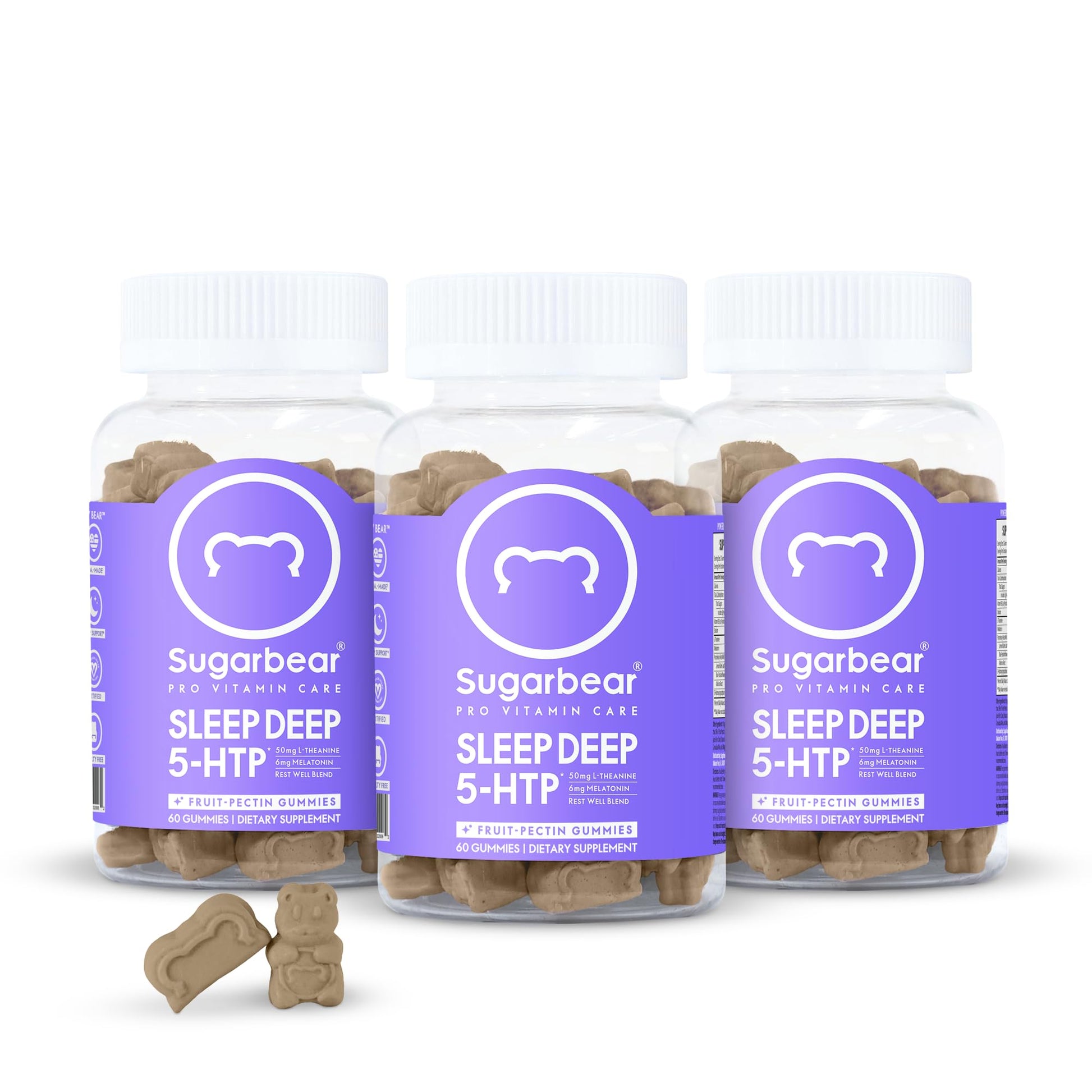 Sugarbear Sleep Aid Gummies for Adults with Melatonin 6mg, Magnesium SugarBearHairUS supplements