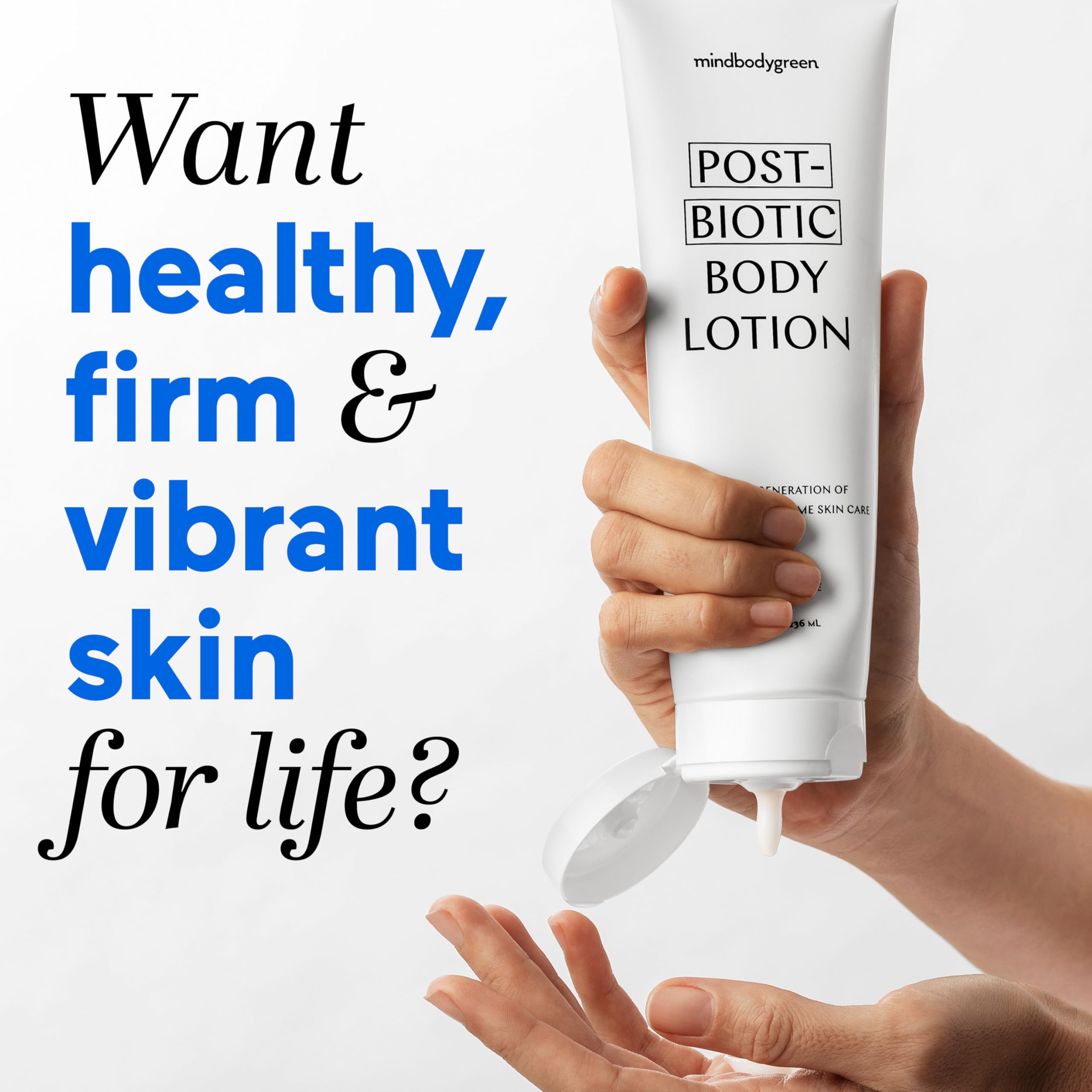 mindbodygreen postbiotic body lotion - Ultra-hydrating, firming, and clean body lotion with next-gen pre and postbiotics, aloe, oat oil, shea butter, coenzyme QIO. Vegan. Paraben and phthalate free. mindbodygreenAu supplements